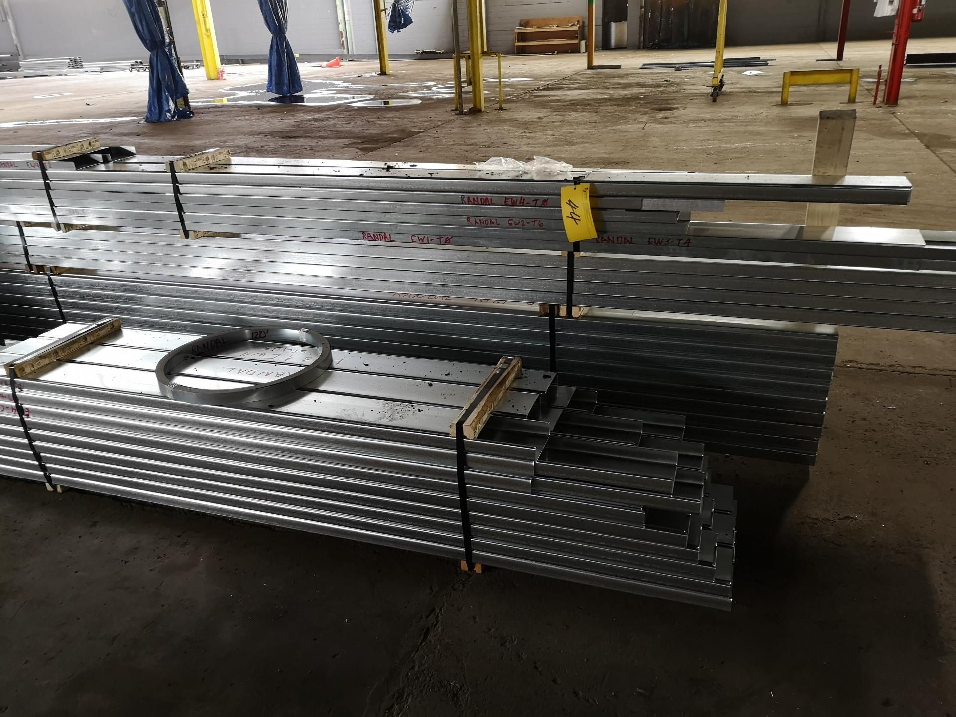 LOT OF (6) BUNDLES OF ASST. STEEL FRAME COMPONENTS