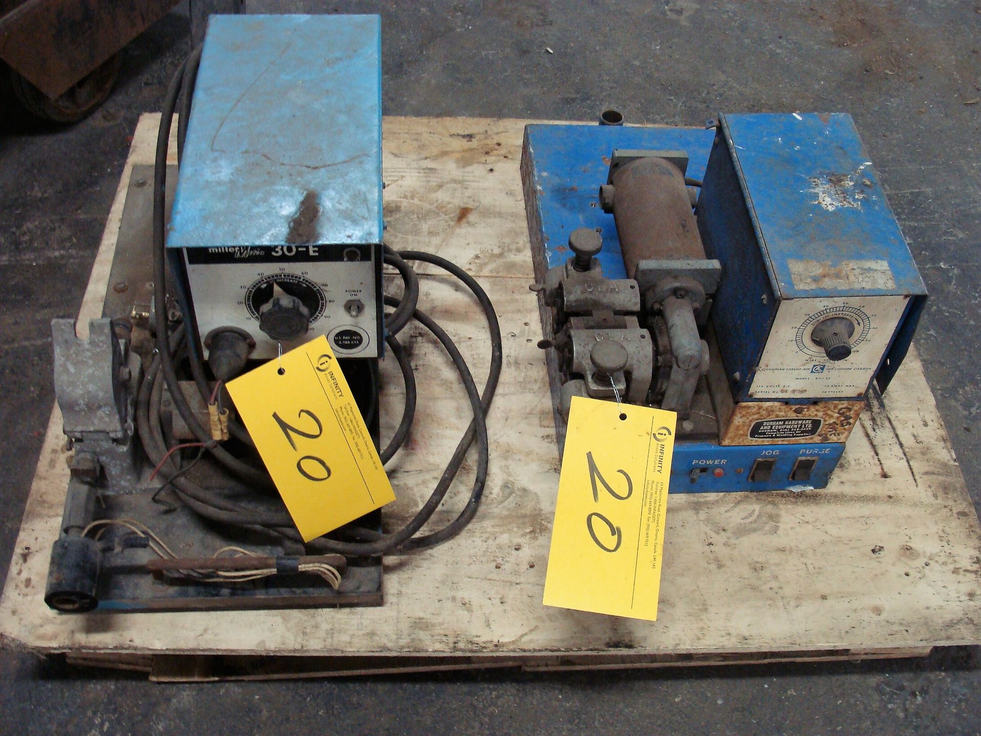 MILLERMATIC WIRE FEEDER MODEL 30-E, S/N HF-1, CANADIAN LIQUID AIR WIRE FEED MODEL RF-25, (2) - Image 4 of 4