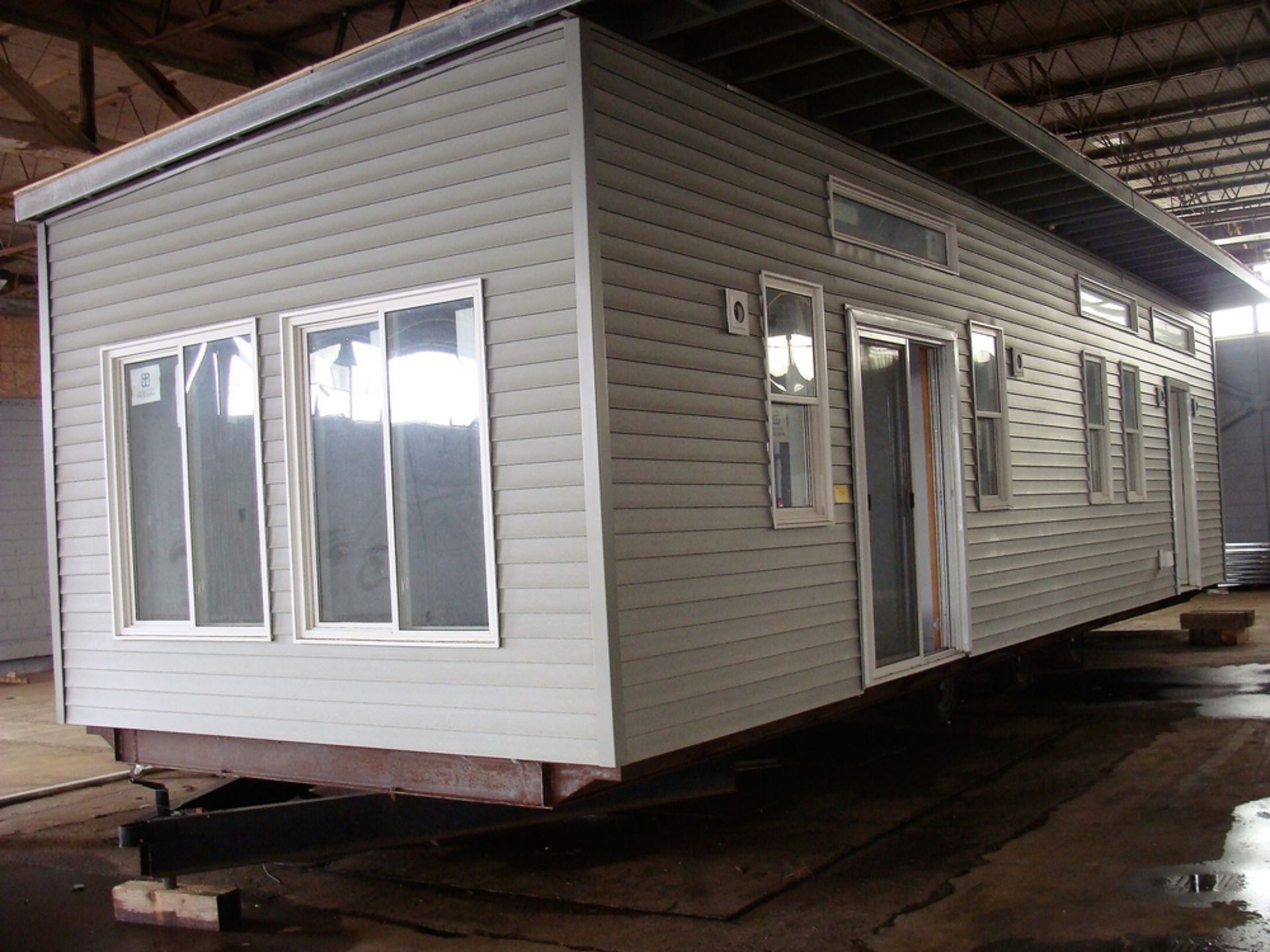 TRAILER W/ UNFINISHED EXTERIOR & INTERIOR 418SQ FT. HOUSE, APPROX. 44' X 16' X 14-1/8" OUTSIDE