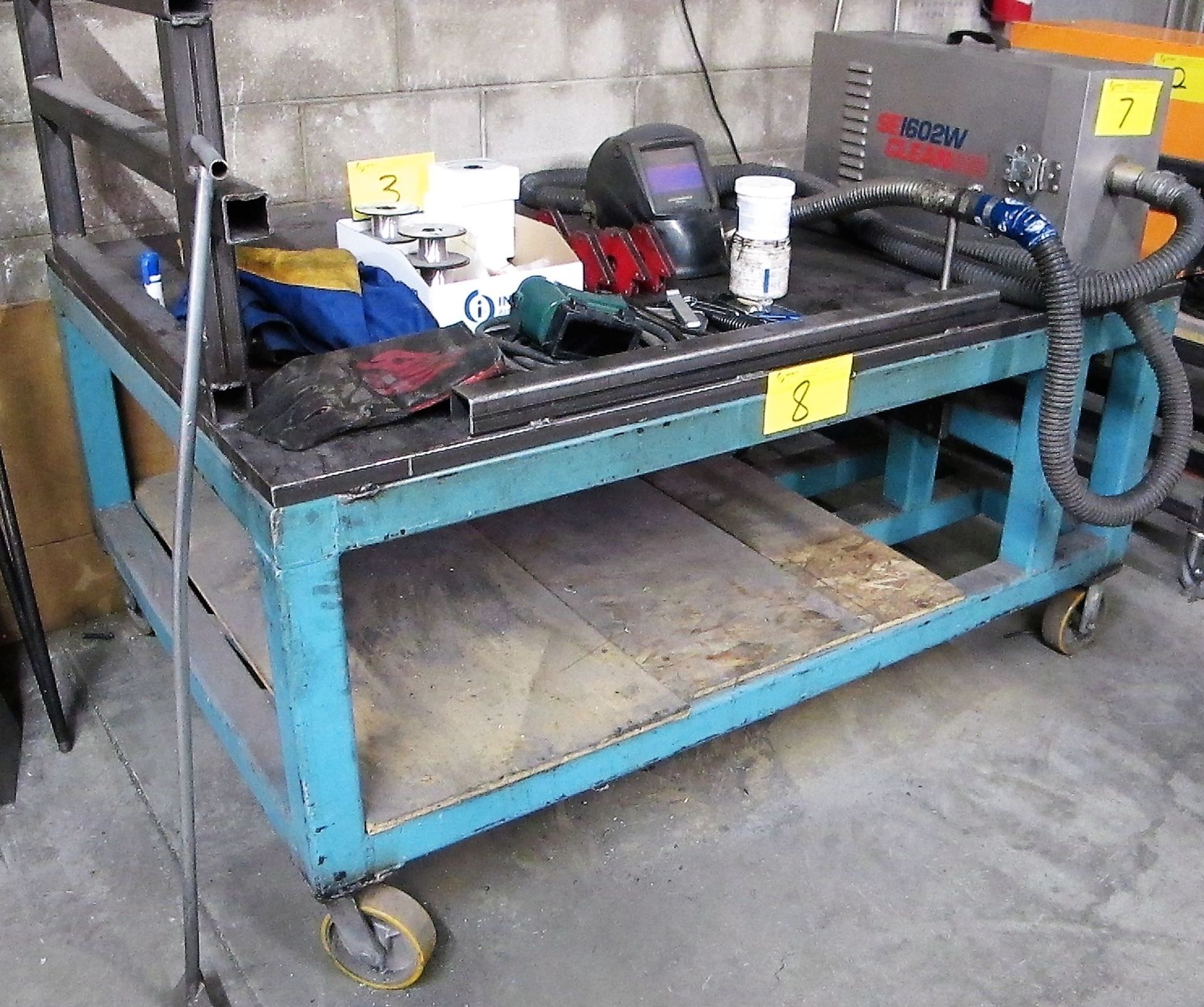 WELDING CART, 66"L X 48"W X 1" THICK PLATETOP