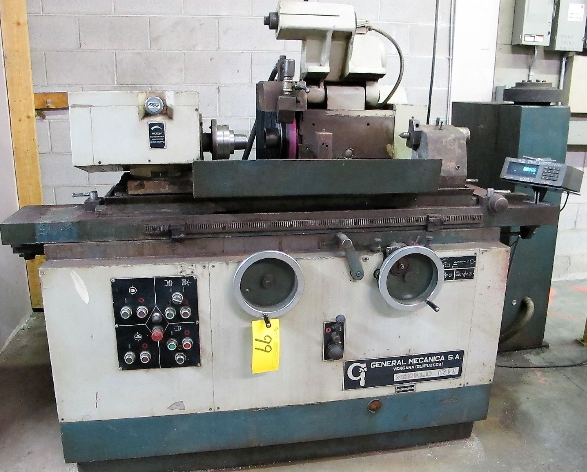 GENERAL MECANICA S A CU CYLINDRICAL GRINDER W/ID ATTACHMENT, DRO, S/N 1539
