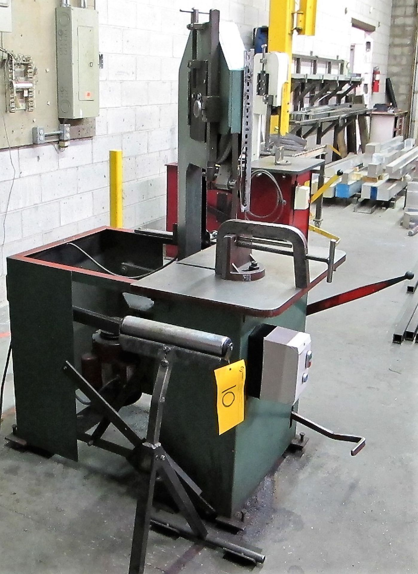 E-R MAIER MFG CO, KM 1012 ROLL IN BAND SAW W/ROLLER STAND, S/N 62894 - Image 3 of 3