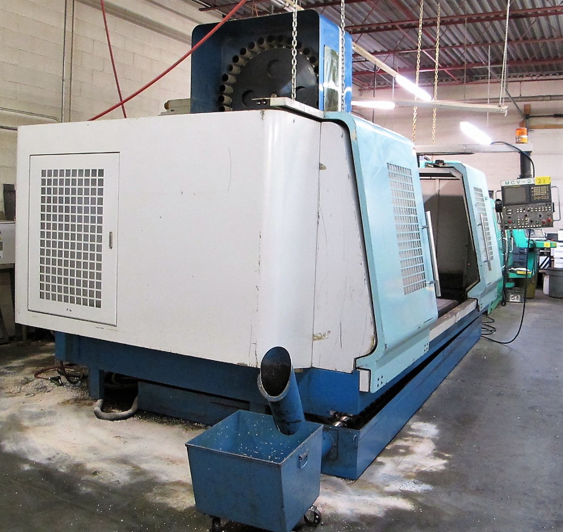 2004 DAHLIH DL-MCV2100 CNC VERTICAL MACHINING CENTER, TABLE SIZE 90.5"L X 38"W, TRAVELS: X-82.7" Y- - Image 5 of 18