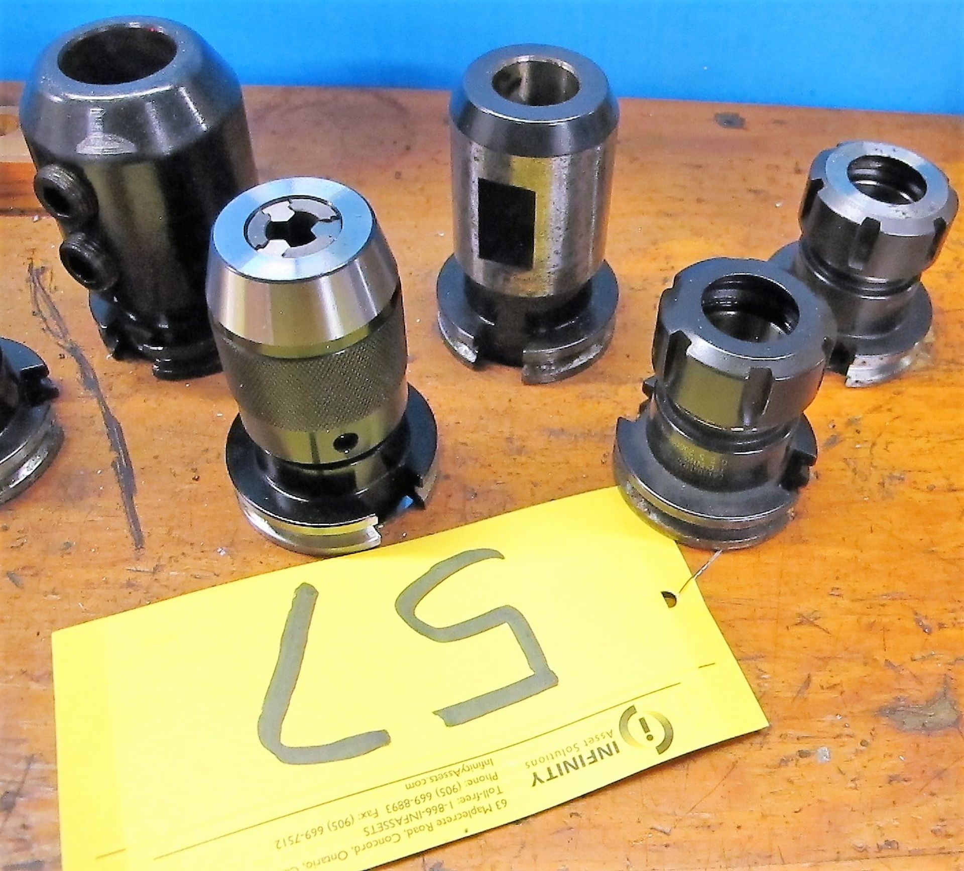 LOT OF 40 TAPER TOOL HOLDERS W/ATTACHMENTS
