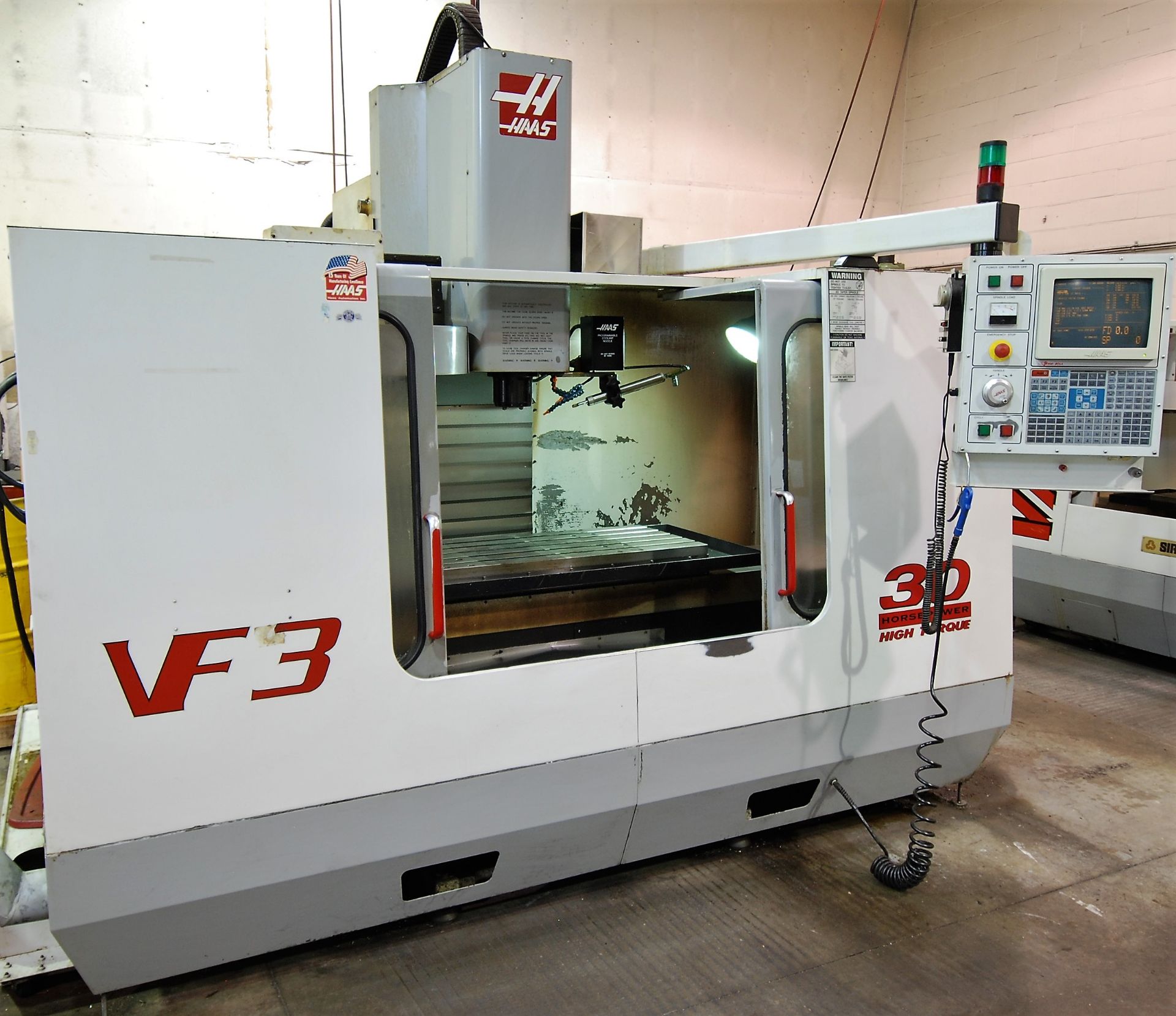 HAAS VF3 CNC VERTICAL MACHINING CENTER, 30 HP, HIGH TORQUE, 40 TAPER, 18" X 48" TABLE, (20) ATC, - Image 11 of 20