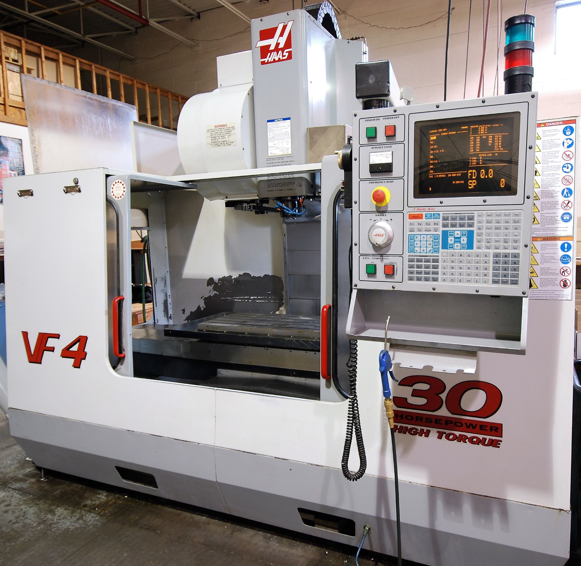 2000 HAAS VF4 CNC VERTICAL MACHINING CENTER, 30HP, HIGH TORQUE, 40 TAPER, 18" X 52" TABLE, (24) - Image 11 of 21