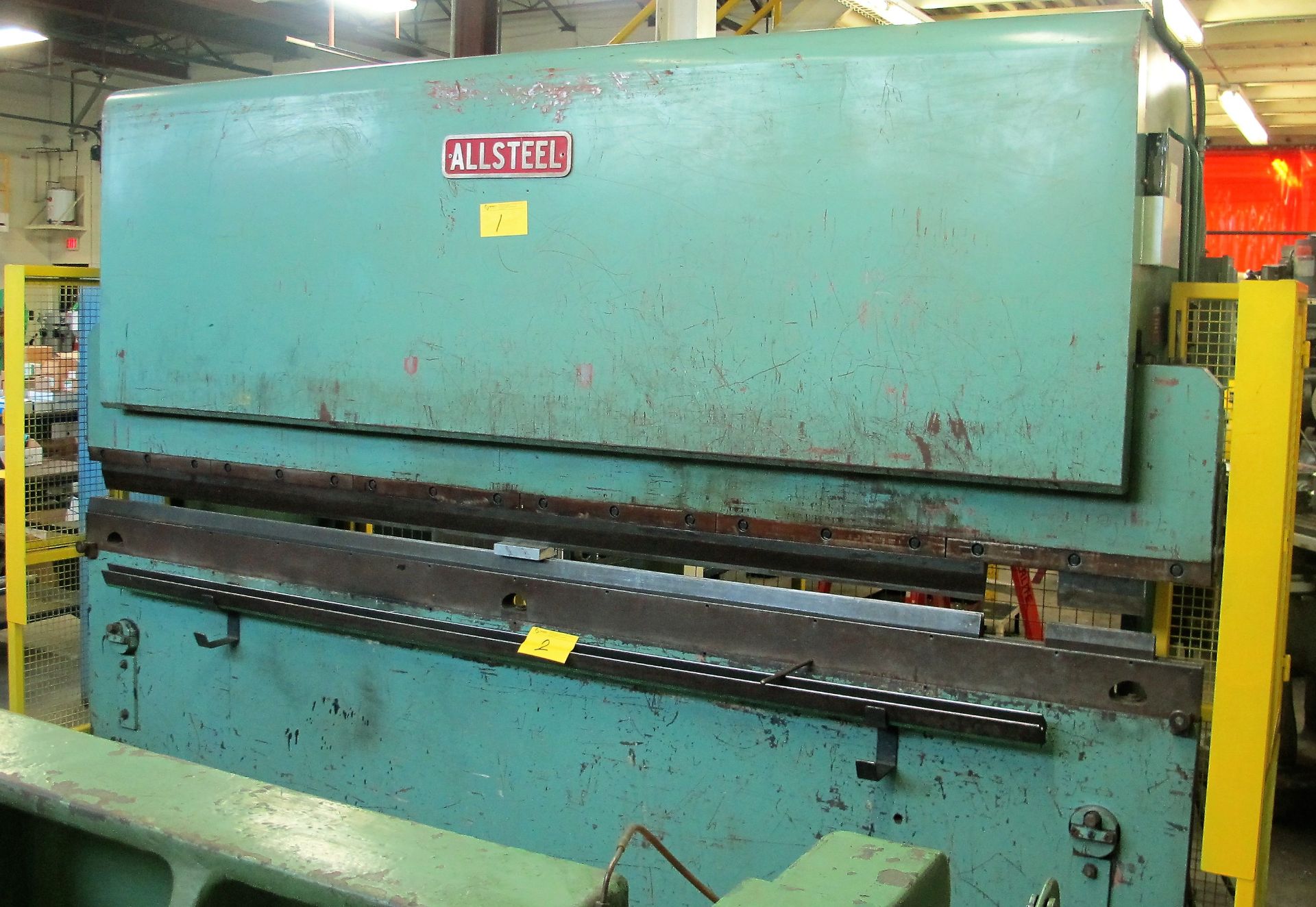 ALLSTEEL 45-12 HYDRAULIC PRESS BRAKE, 45 TON X 12' CAPACITY, S/N 584, SAFETY FENCING - Image 2 of 8