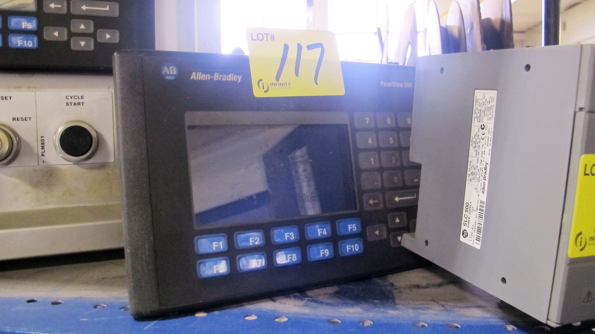 BLUE METAL SHELF W/ CONTENTS INCLUDING ALLEN-BRADLEY CONTROLLERS, POWERFLEX CONTROLLER, SIEMENS - Image 3 of 9