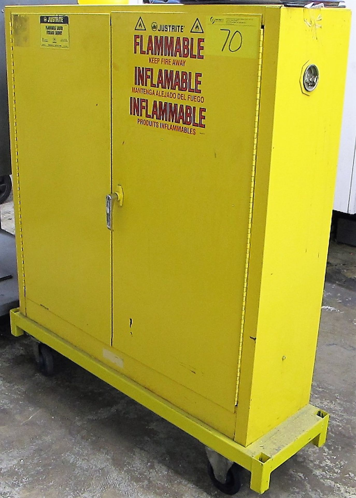 PORTABLE JUST RITE FIREPROOF CABINET W/CONTENTS