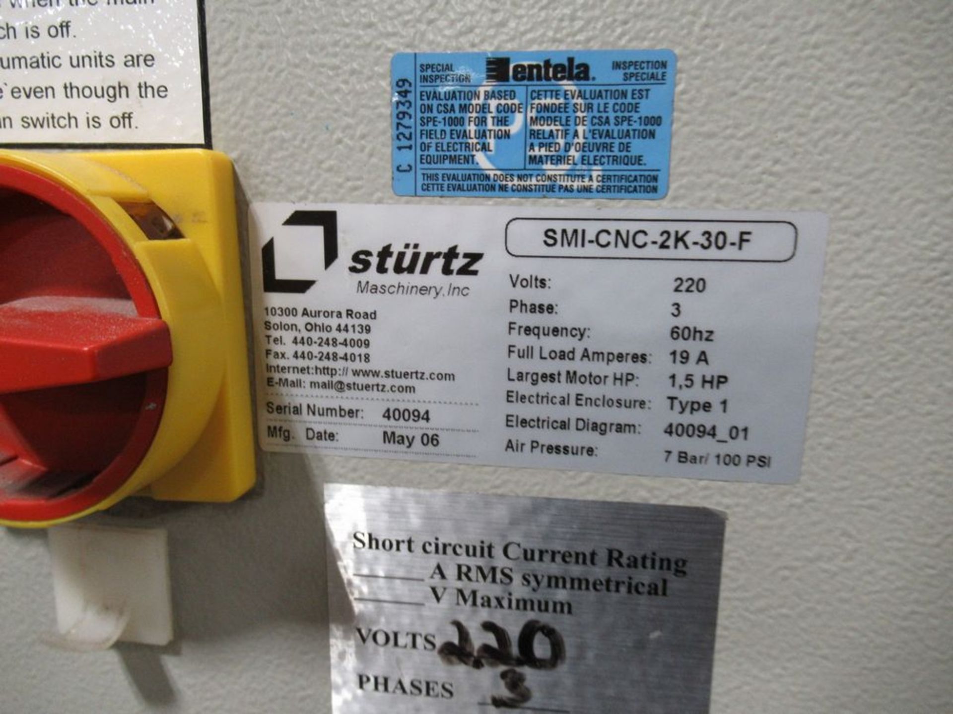 2006 STURTZ CNC-2K-30-F 2-HEAD CORNER CLEANER, 16-1/2" MIN, 120"W MAX, 1"-6" PROFILE HEIGHT, SELF- - Image 8 of 8