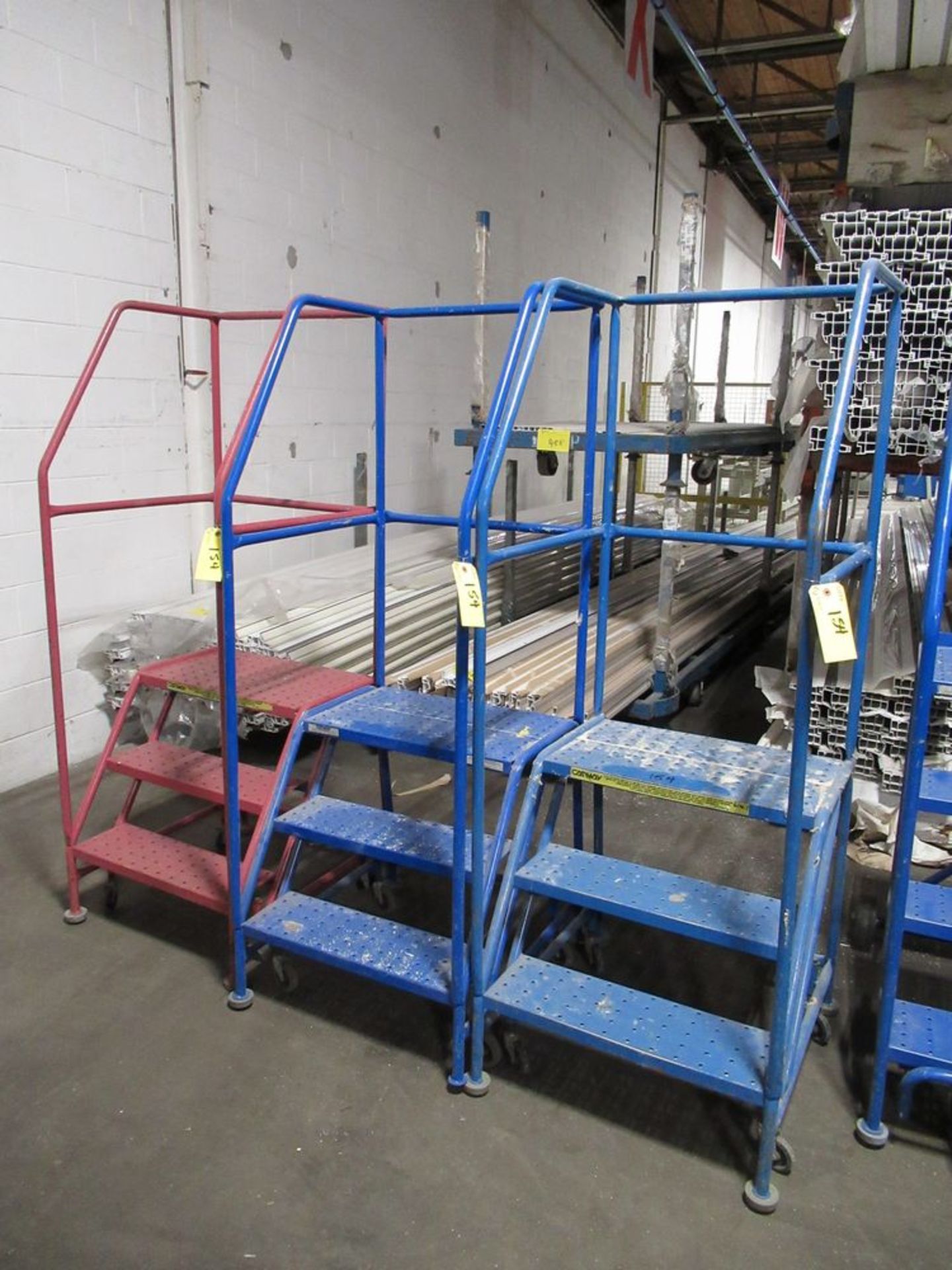 LOT (3) CANWAYS 3-STEP WAREHOUSE LADDERS - Image 2 of 2