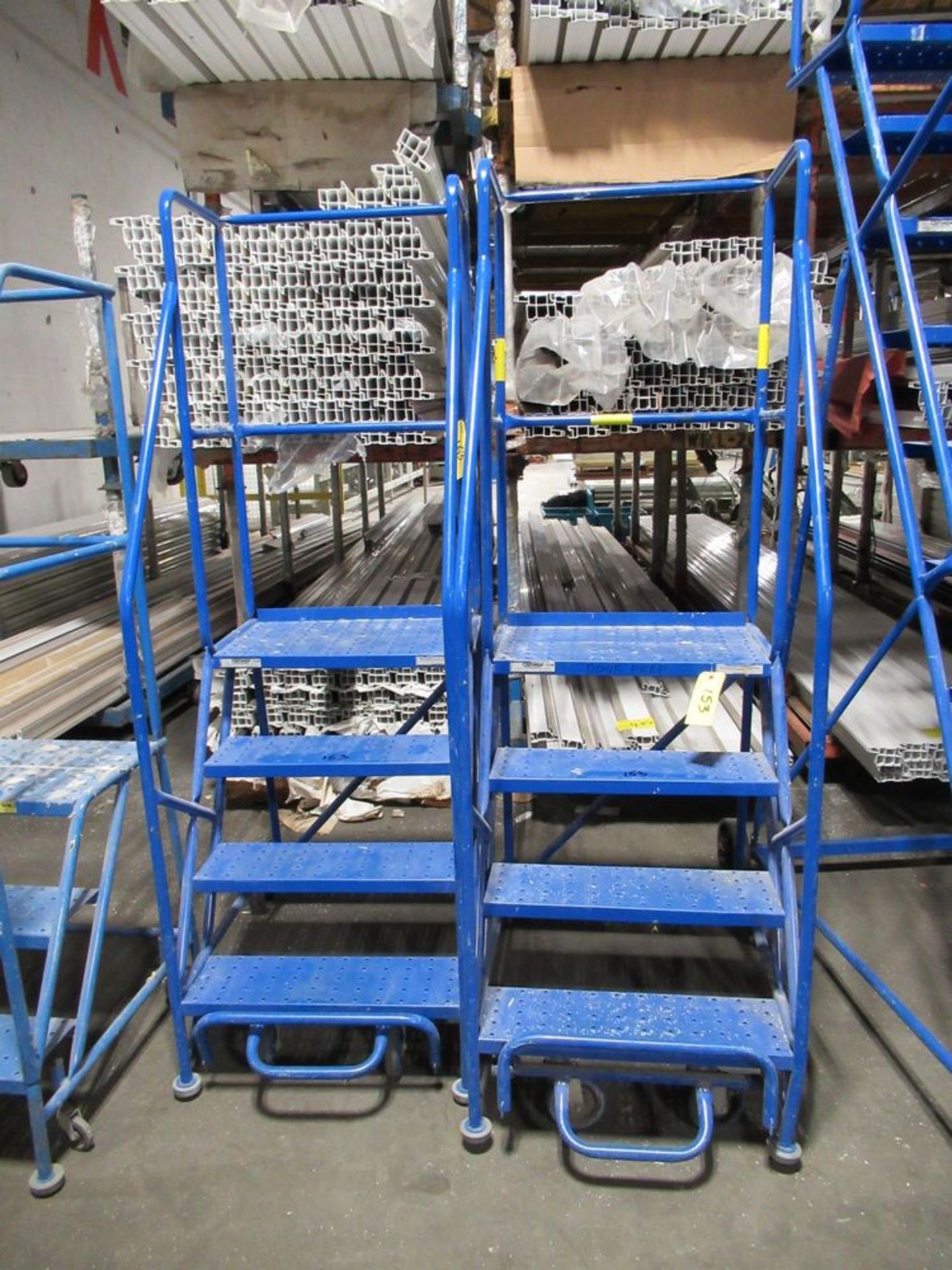 LOT (2) CANWAY 4H 4-STEP WAREHOUSE LADDERS - Image 2 of 2
