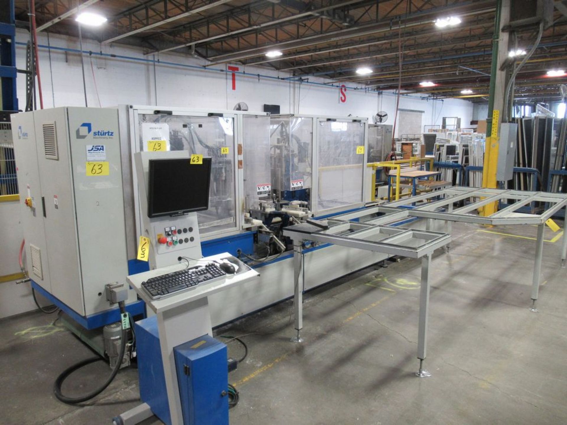 2006 STURTZ CNC-2K-30-F 2-HEAD CORNER CLEANER, 16-1/2" MIN, 120"W MAX, 1"-6" PROFILE HEIGHT, SELF-