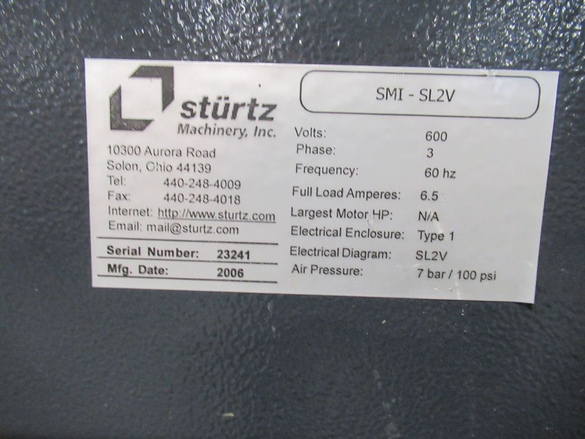 2006 STURTZ SL2V 2-POINT CORNER WELDER, S/N 23241 - Image 5 of 5