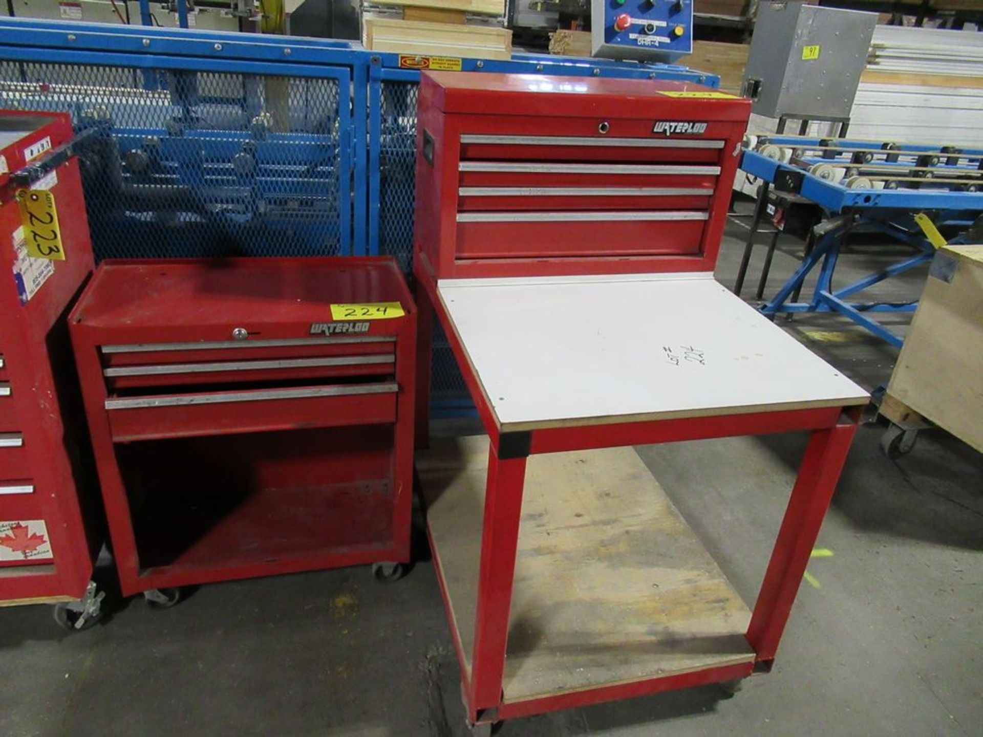 2 ASST. WATERLOO 3 DOOR PORT., 4 DOOR TOOL BOXES W/CART