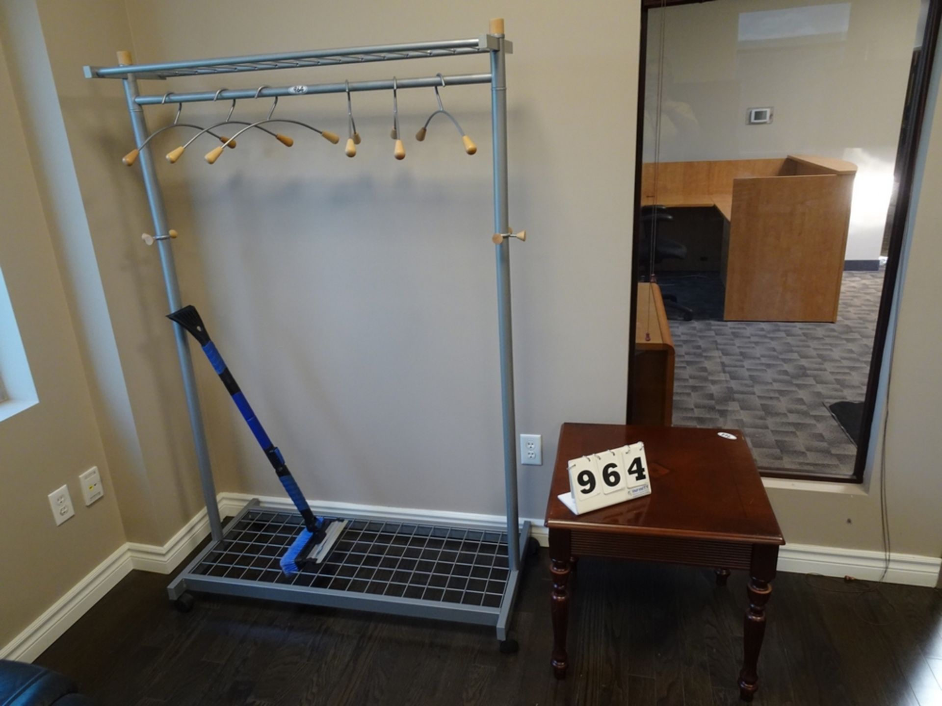 COAT RACK AND COFFEE TABLE