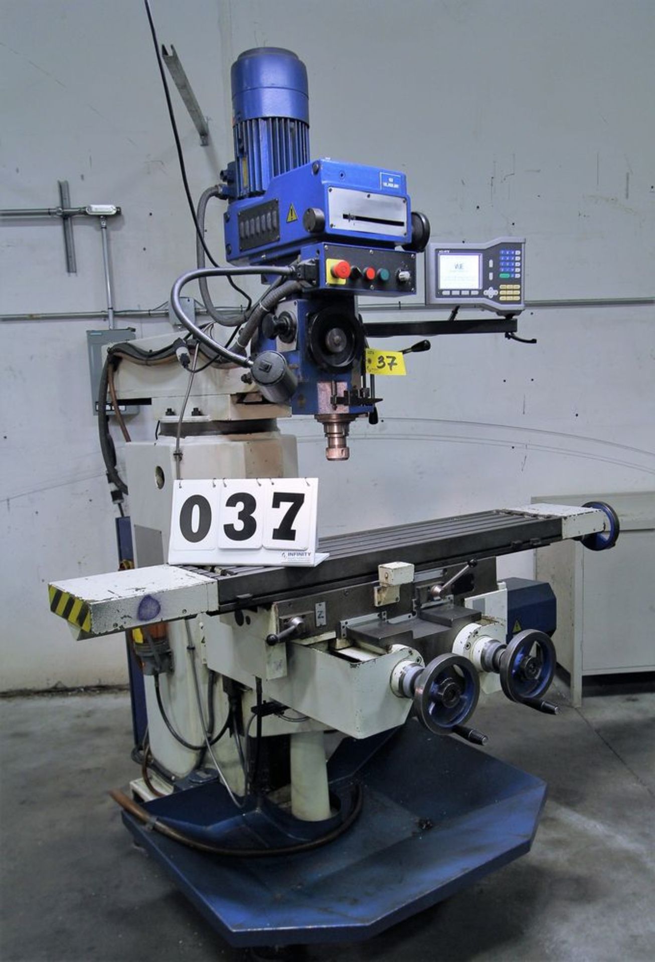 TOS 3 HP VERTICAL MILLING MACHINE, ACU-RITE DRO, TRAVERSE, S/N 0601 - Image 3 of 7