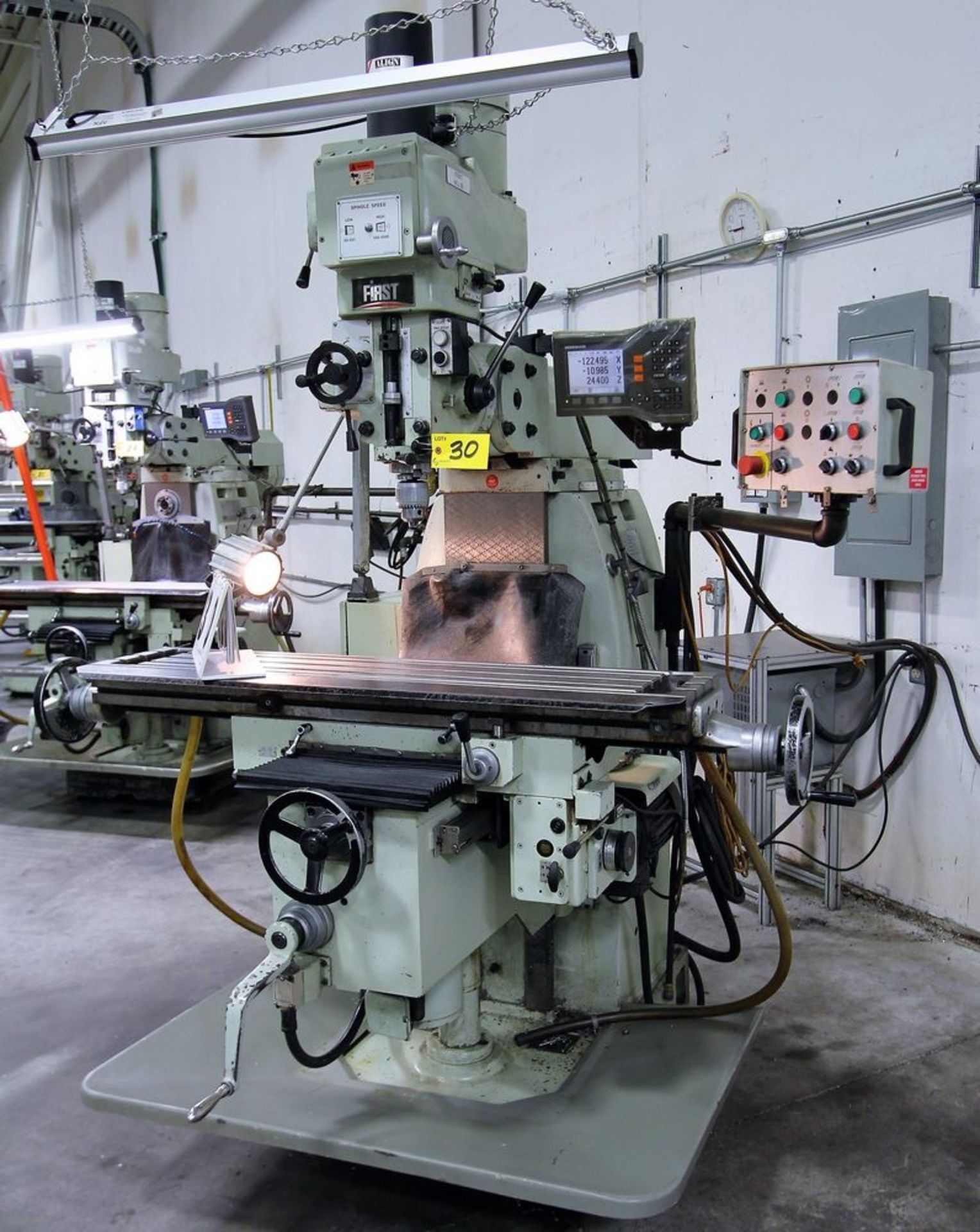 2007 FIRST LC 20VHS MILLING MACHINE, ALIGN AIR POWER DRAWBAR, HEIDENHAIN 3 AXIS DRO, 5 HP, S/N - Image 4 of 9