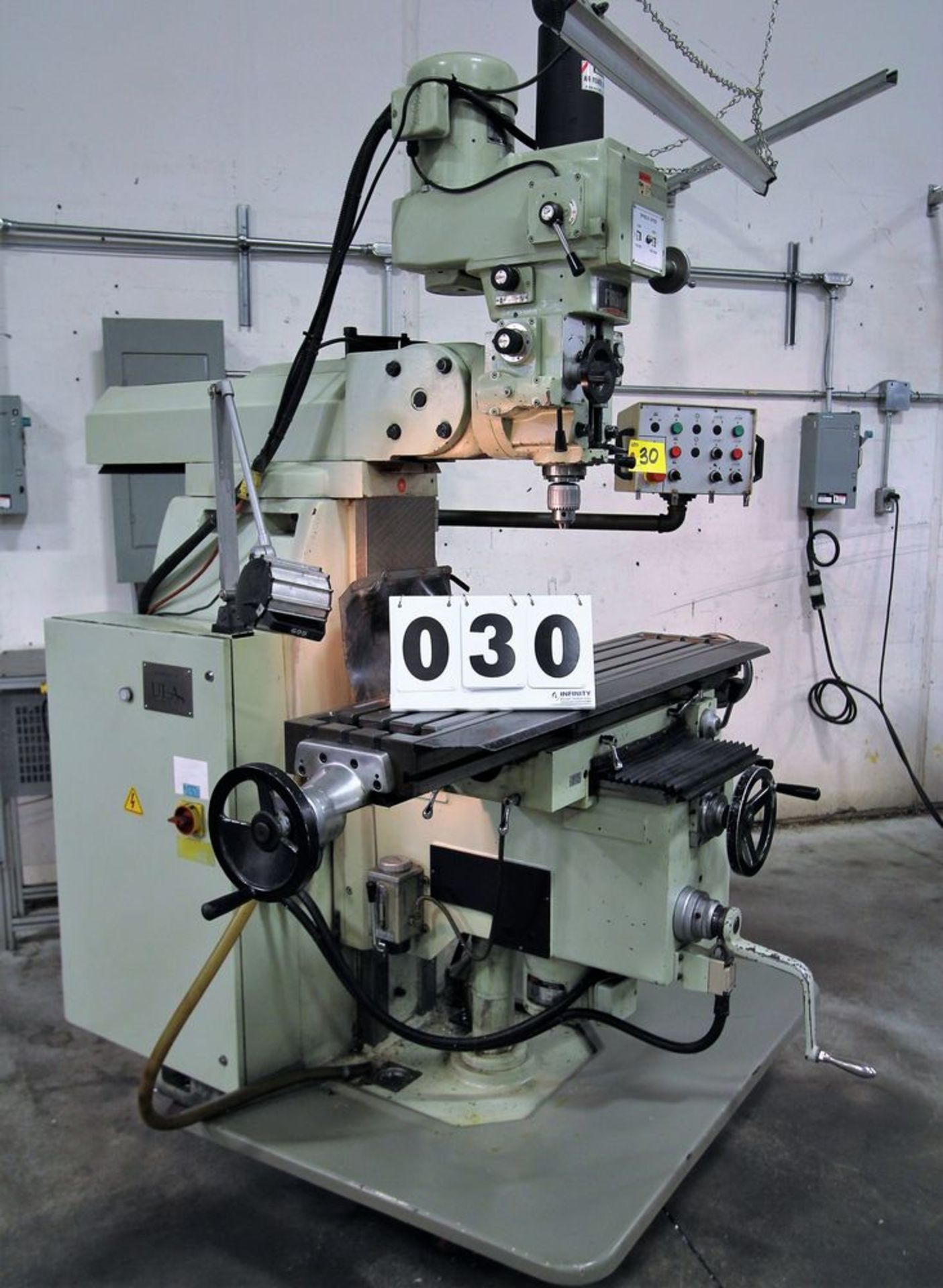 2007 FIRST LC 20VHS MILLING MACHINE, ALIGN AIR POWER DRAWBAR, HEIDENHAIN 3 AXIS DRO, 5 HP, S/N - Image 3 of 9