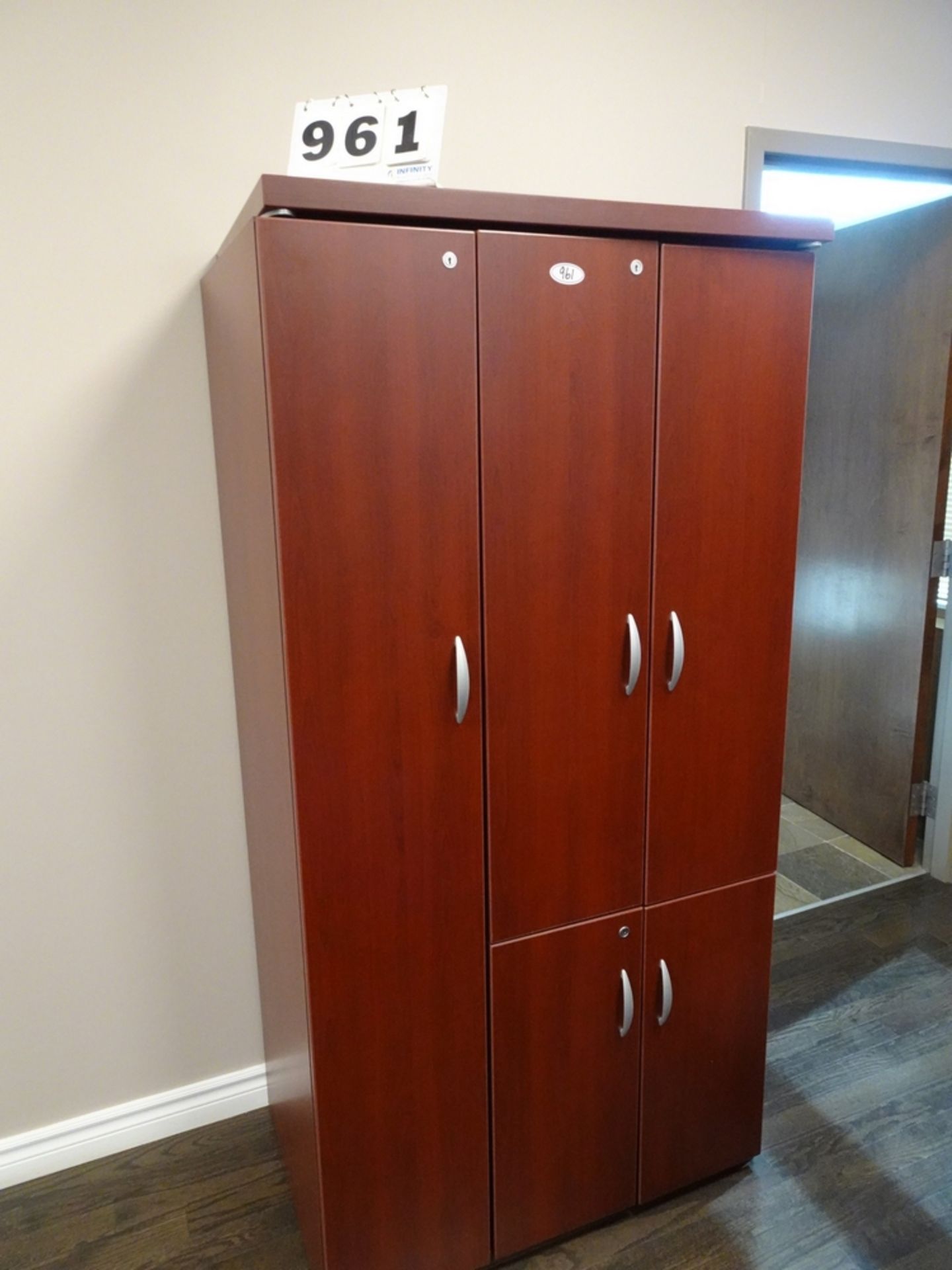 PRESIDENT OFFICE SUITE CONSISTING OF U SHAPED DESK, W/STORAGE, 2 DRAWER LATERAL FILING CABINET, - Image 8 of 8