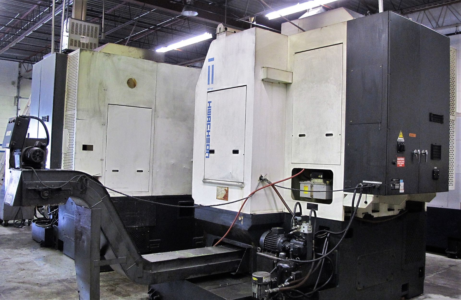 2009 HWACHEON VT-550 R CNC Vertical Turning Center with Fanuc Series Oi-TC CNC Control, 15” Chuck, - Image 8 of 11