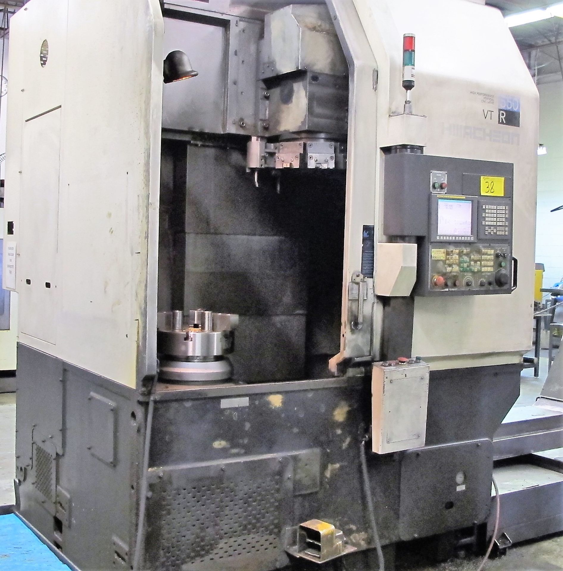 2009 HWACHEON VT-550 R CNC Vertical Turning Center with Fanuc Series Oi-TC CNC Control, 15” Chuck,