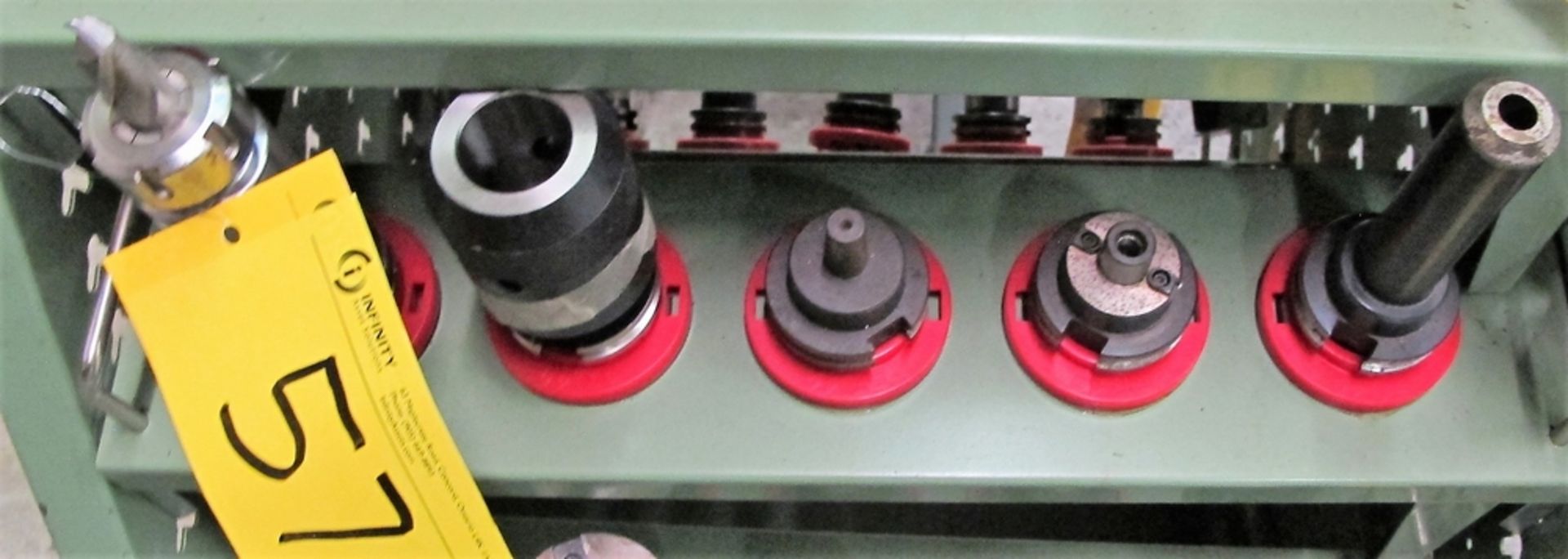 (5) CAT40 TOOL HOLDERS W/ATTACHMENTS