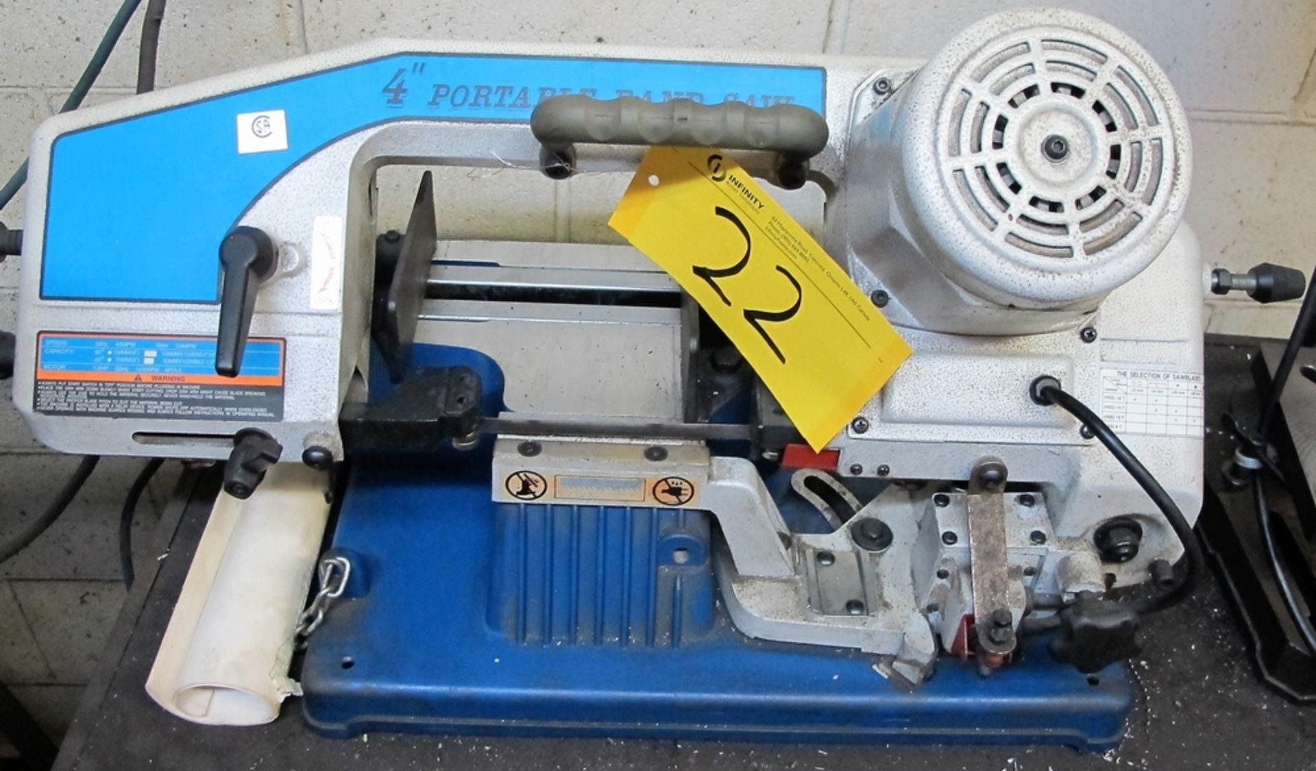 4" PORTABLE BANDSAW, 12 HP