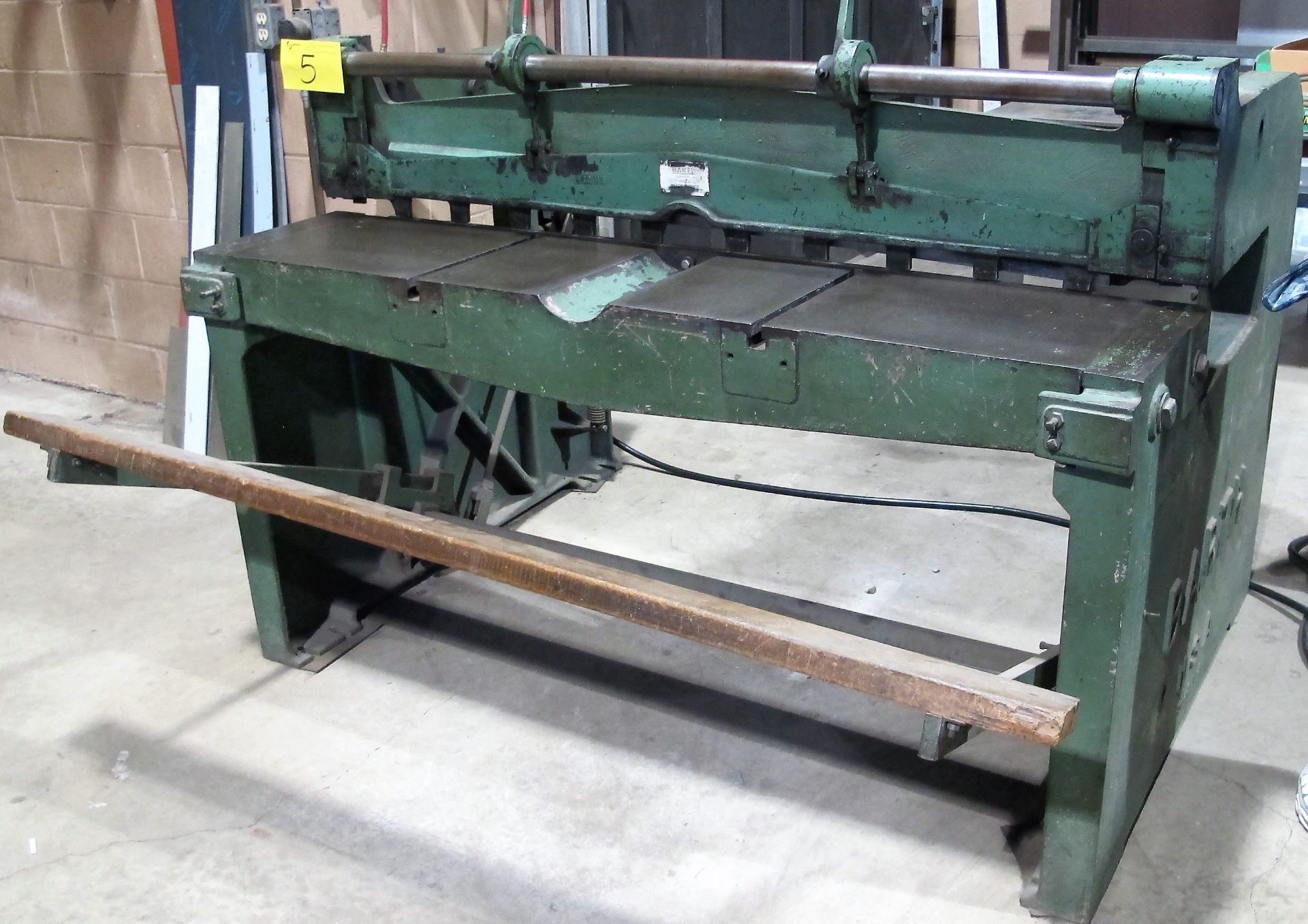 BARTH FOOT OPERATED SHEAR, 54" CAP., S/N B456