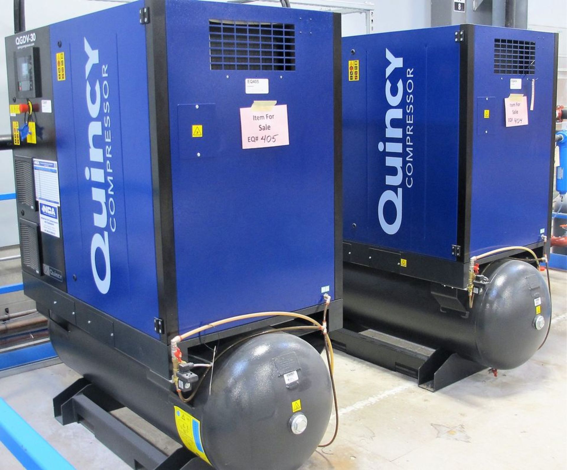 2018 QUINCY QGDV-30 TANK MOUNTED ROTARY SCREW AIR COMPRESSOR (GUELPH) - Image 2 of 4