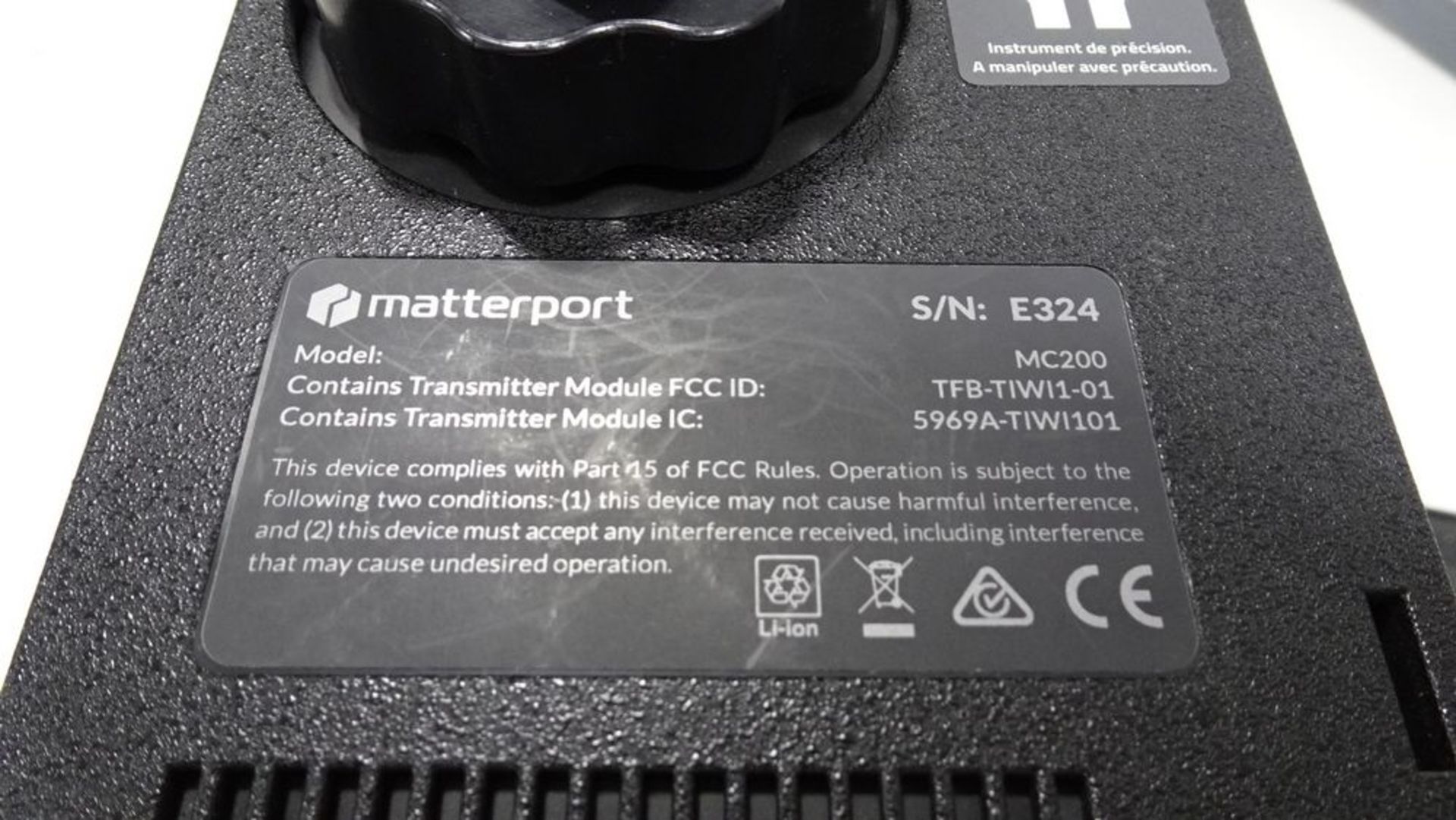 MATTERPORT MC200 TRANSMITTER UNIT, S/N E324 (REUTER) - Image 3 of 3