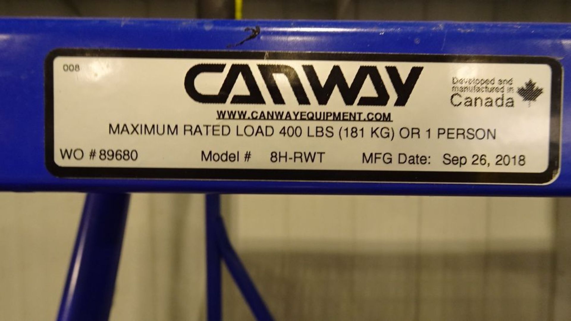 2018 CANWAY 8H-LWT PORTABLE WAREHOUSE LADDER (REUTER) - Image 2 of 2
