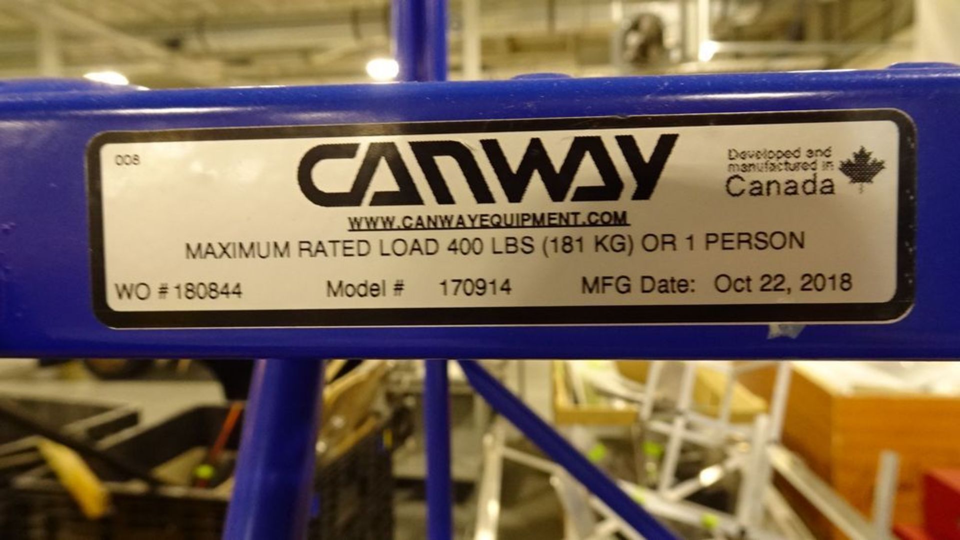 2018 CANWAY 170914 PORTABLE WAREHOUSE LADDER (REUTER) - Image 2 of 2