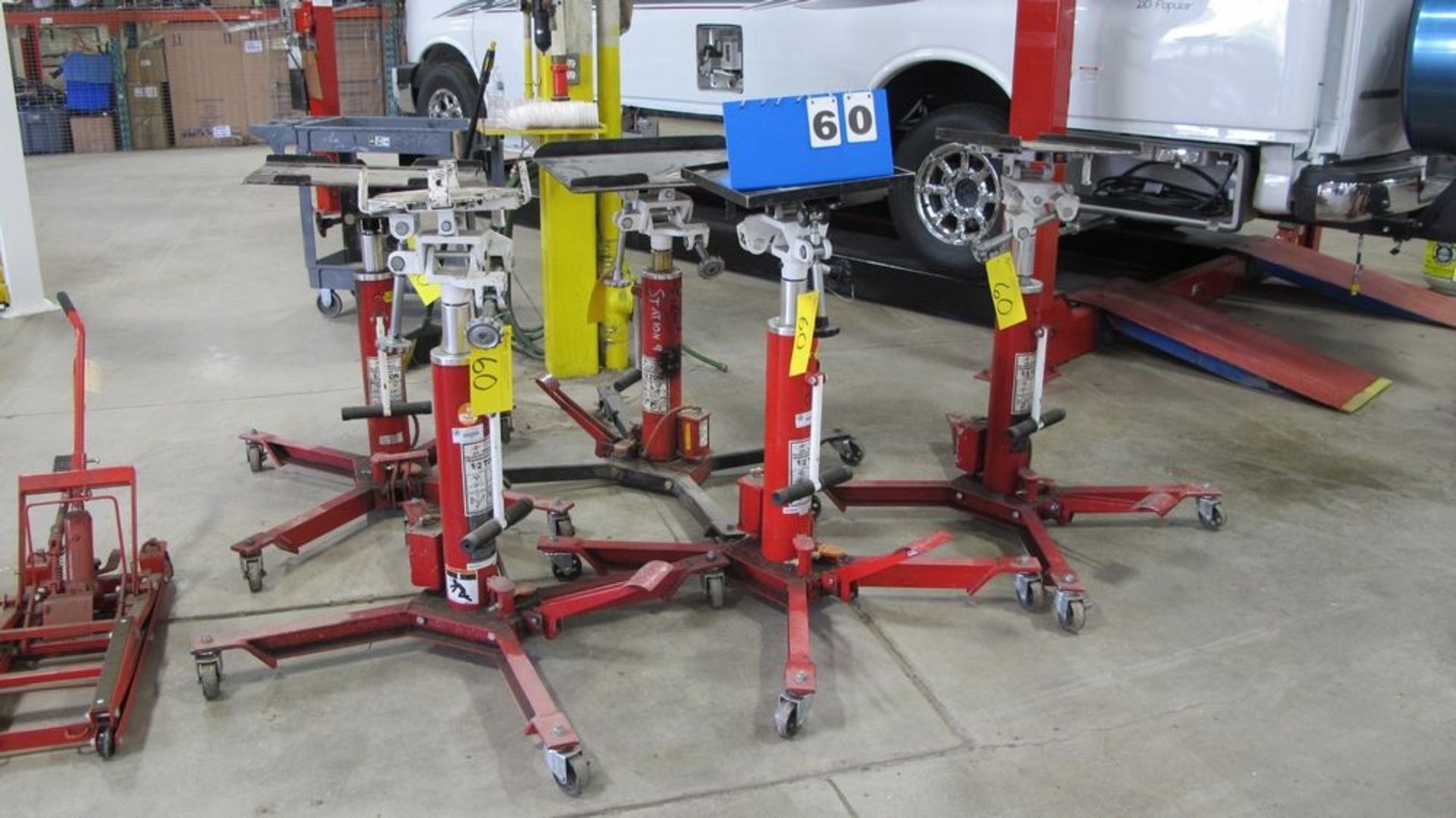 LOT OF (5) CANBUILT 1/2 TON HYDRAULIC TIRE LIFTS (SHIRLEY)