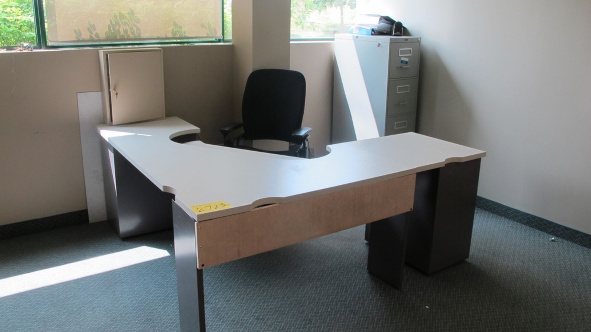 LOT OF CONTENTS OF OFFICE (DESK, CHAIR, CABINET, LOCK BOX) (400 SOUTH GATE DRIVE GUELPH)