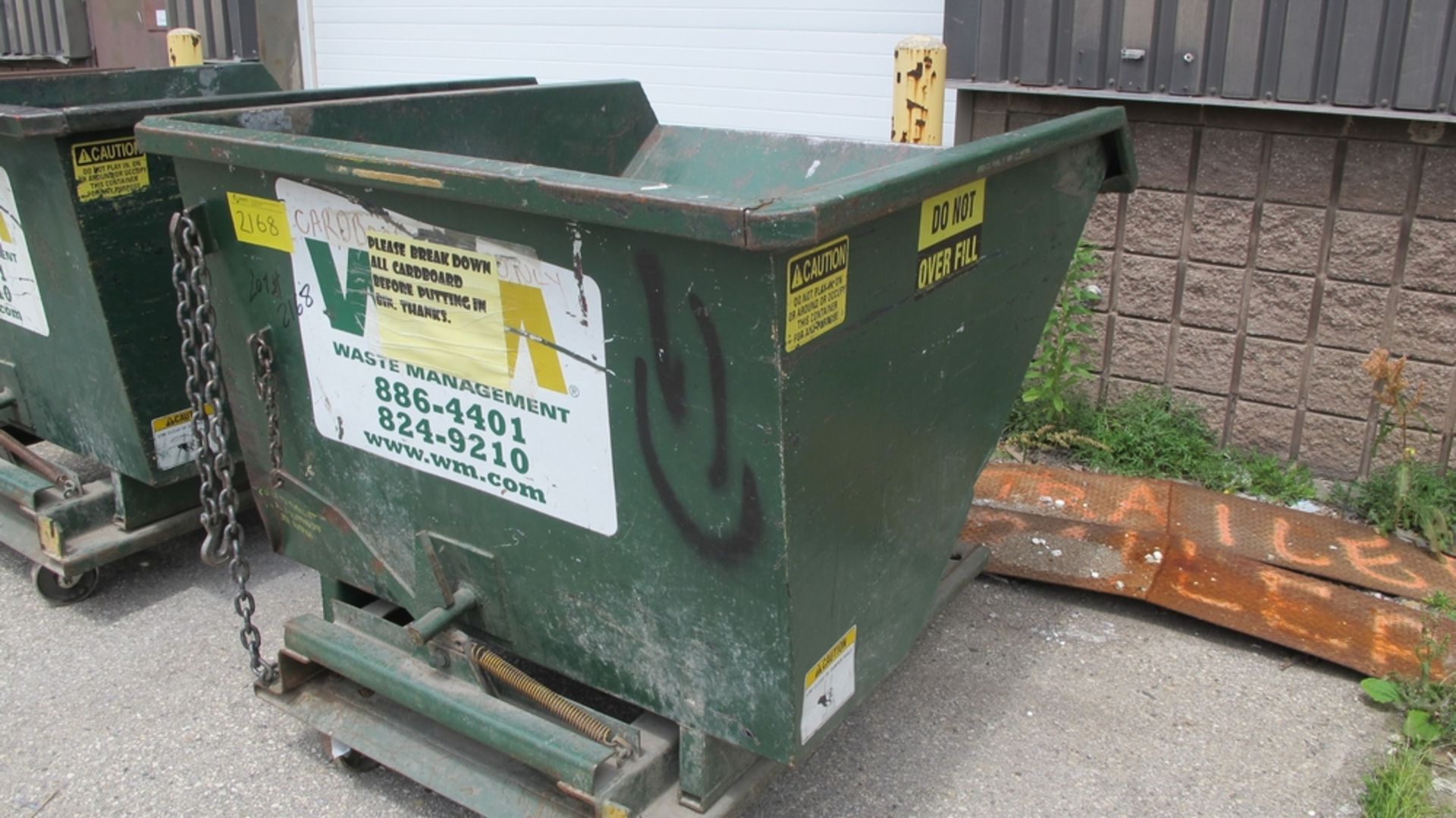 LOT OF 5 CUBIC FT FORK TRUCK DUMPING BIN (100 SHIRLEY AVE KITCHENER)