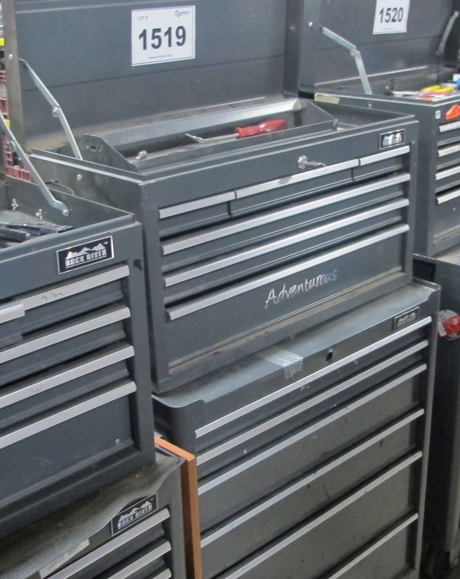 LOT OF 2 ROCK RIVER TOOL BOXES, 12 DRAWERS W/TOOLS (100 SHIRLEY AVE KITCHENER)