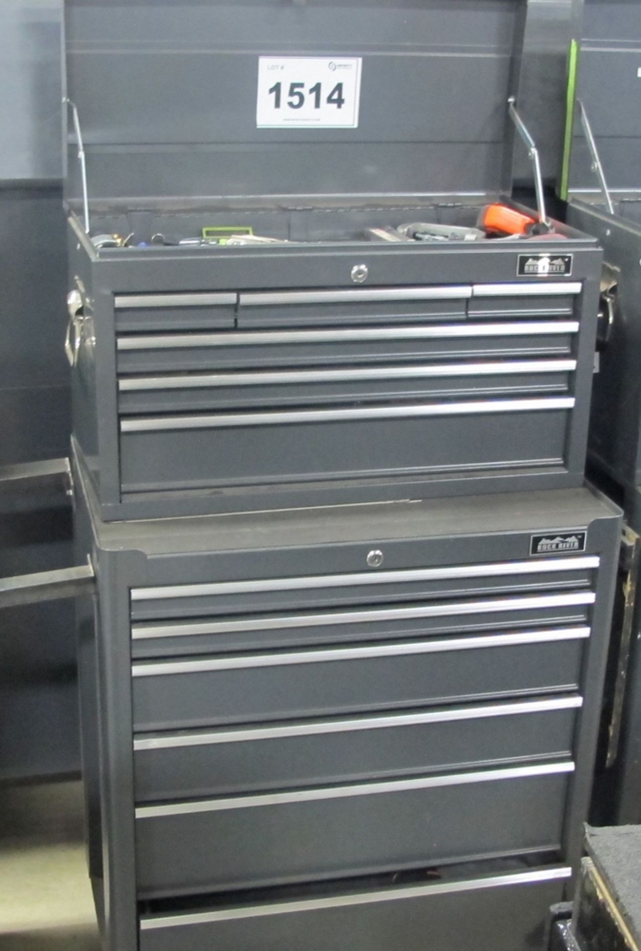 LOT OF 2 ROCK RIVER TOOL BOXES, 12 DRAWERS W/TOOLS (100 SHIRLEY AVE KITCHENER)