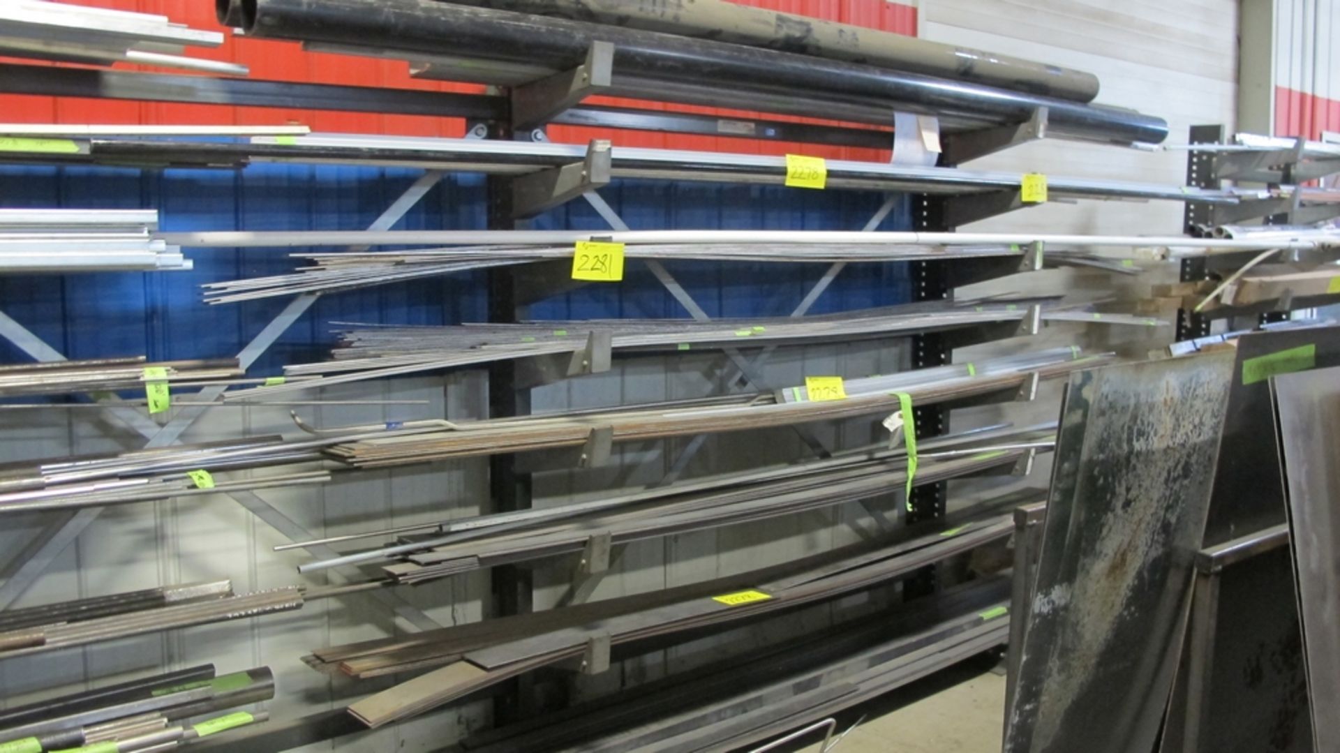 LOT OF CONTENTS OF 1 SECTION OF RACKING (8 LEVELS), BAR TUBE STOCK (100 SHIRLEY AVE KITCHENER)