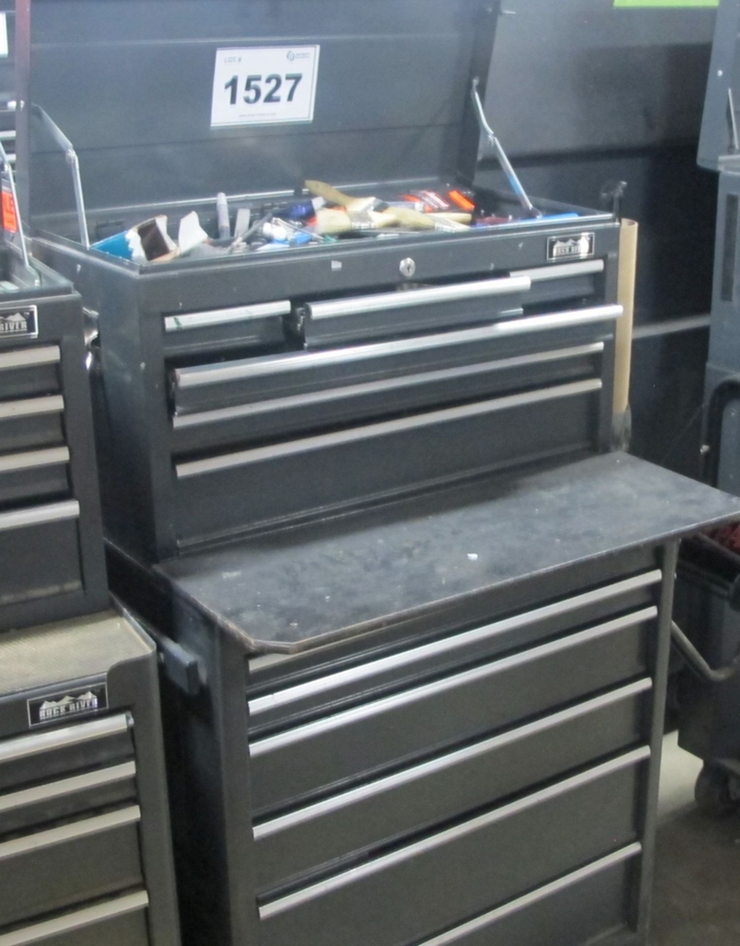 LOT OF 2 ROCK RIVER TOOL BOXES, 12 DRAWERS W/TOOLS (100 SHIRLEY AVE KITCHENER)