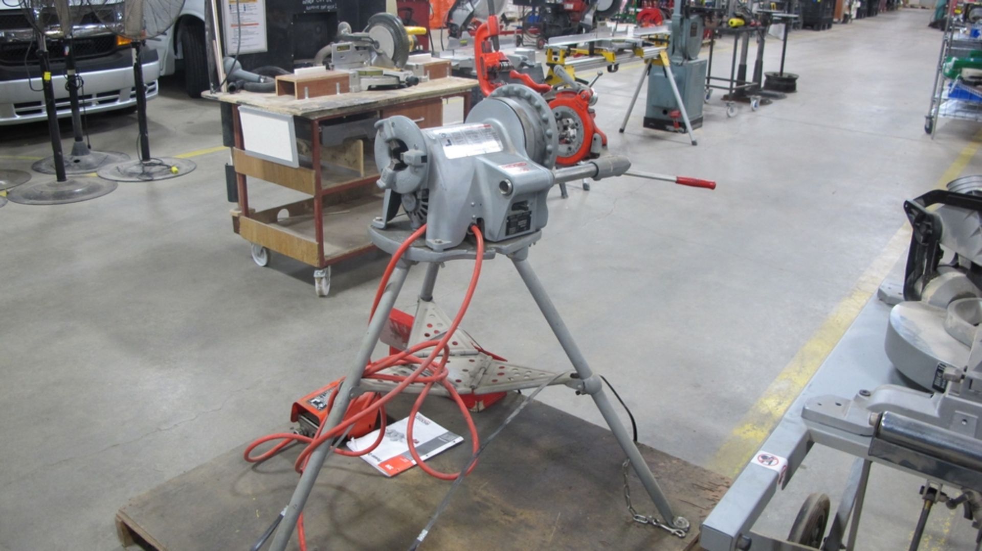 RIDGID 300 PIPE THREADER/CUTTER W/POWER DRIVE AND EXTRA DIES (100 SHIRLEY AVE KITCHENER) - Image 3 of 3