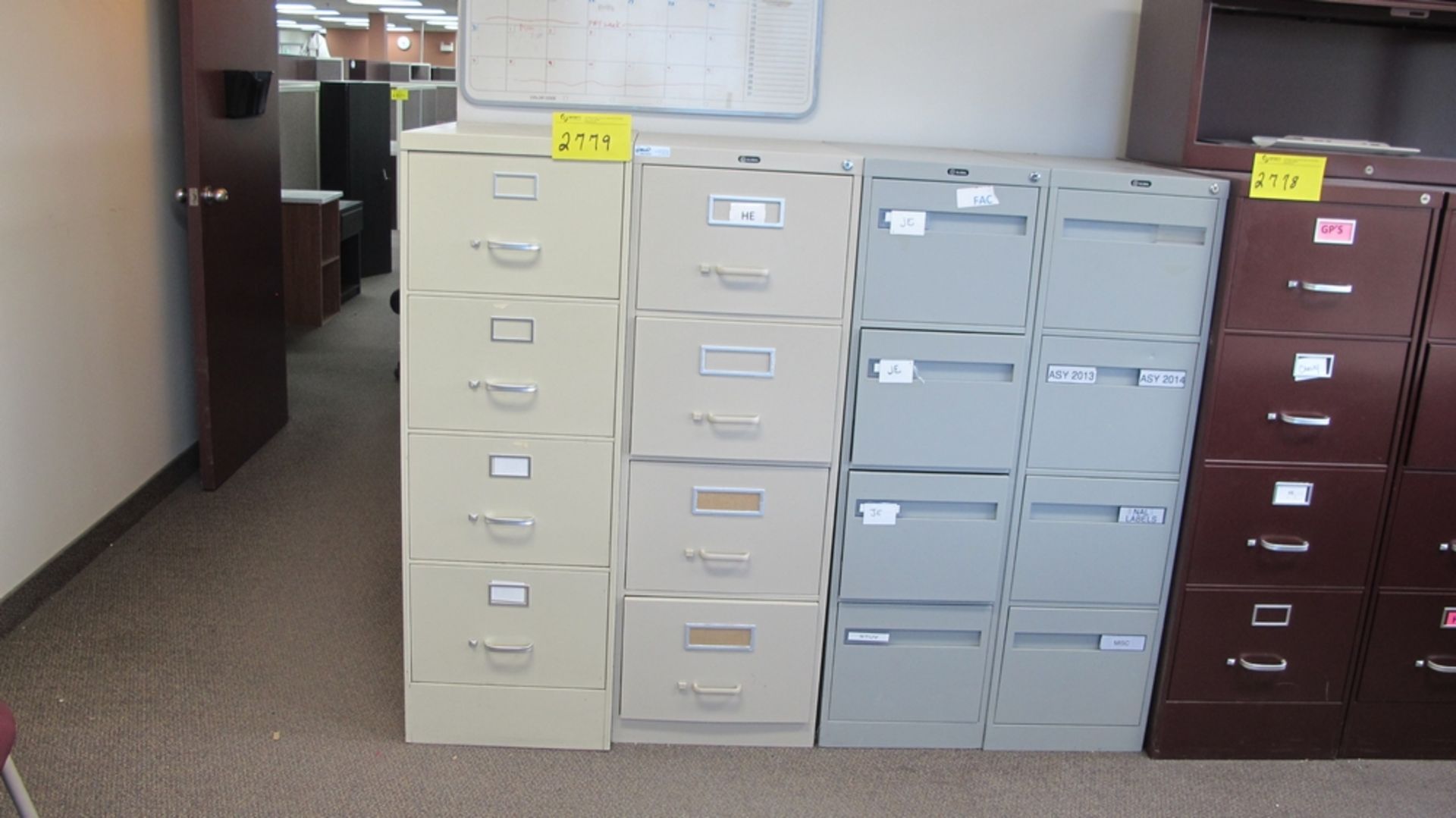 LOT OF 4 FILE CABINETS (100 SHIRLEY AVE KITCHENER)