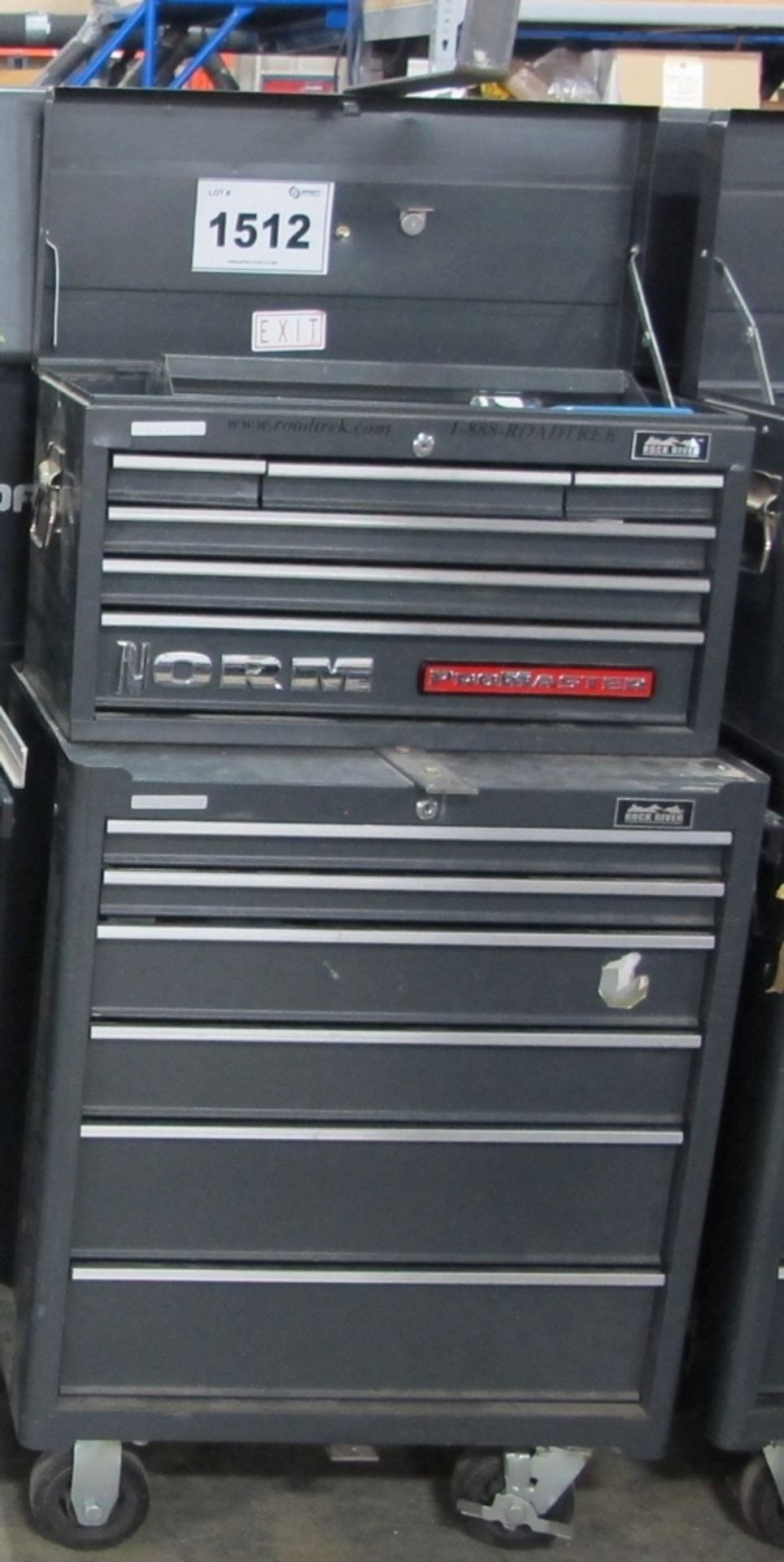 LOT OF 2 ROCK RIVER TOOL BOXES, 12 DRAWERS W/TOOLS (100 SHIRLEY AVE KITCHENER)