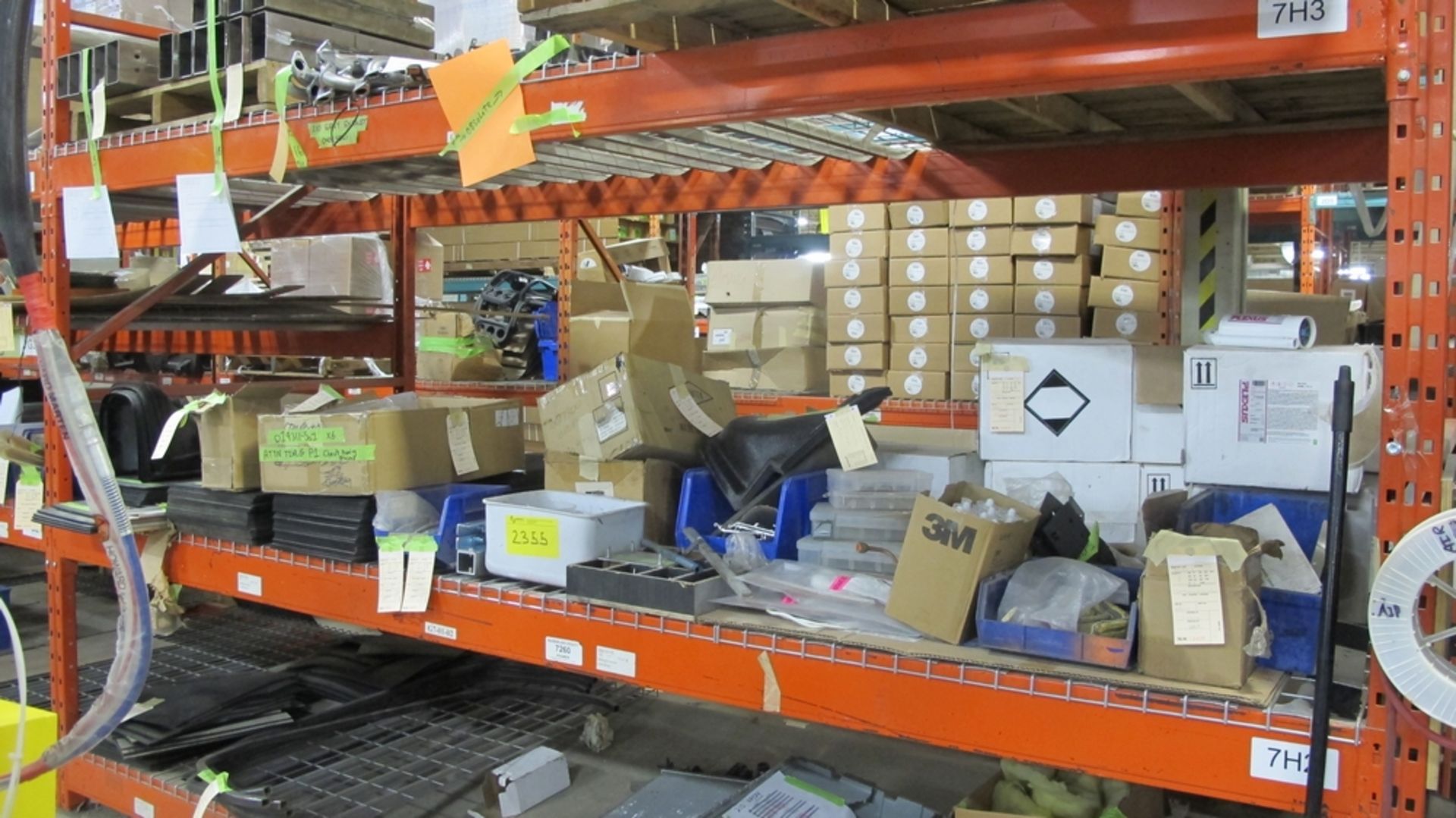LOT OF CONTENTS OF 5 SECTIONS OF PALLET RACKING (ASSORTED PARTS FOR TRAILERS (100 SHIRLEY AVE - Image 2 of 8