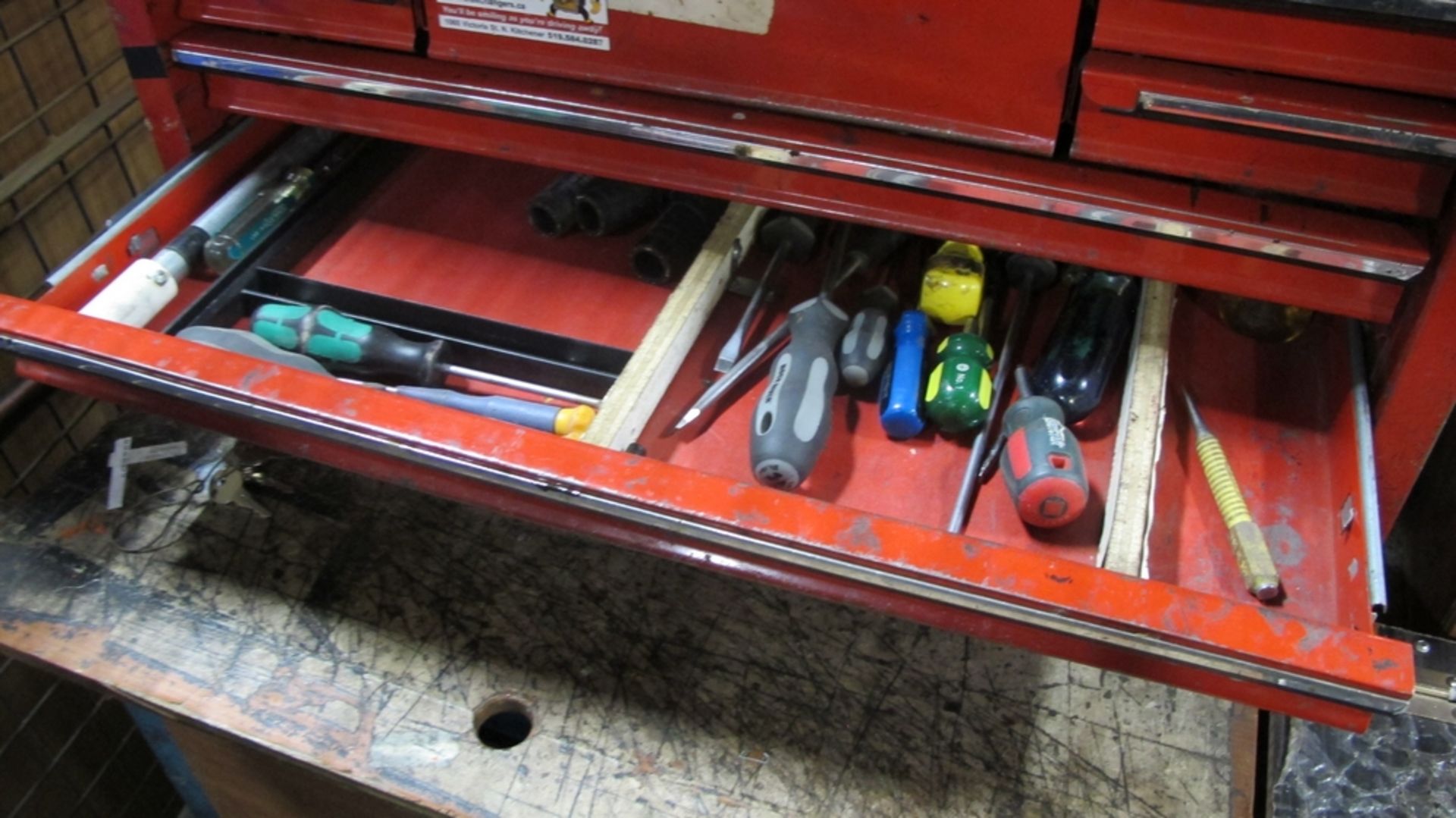 LOT OF 1 BEACH TOOL BOX, 12 DRAWERS W/SHOP CART AND TOOLS (100 SHIRLEY AVE KITCHENER) - Image 7 of 8