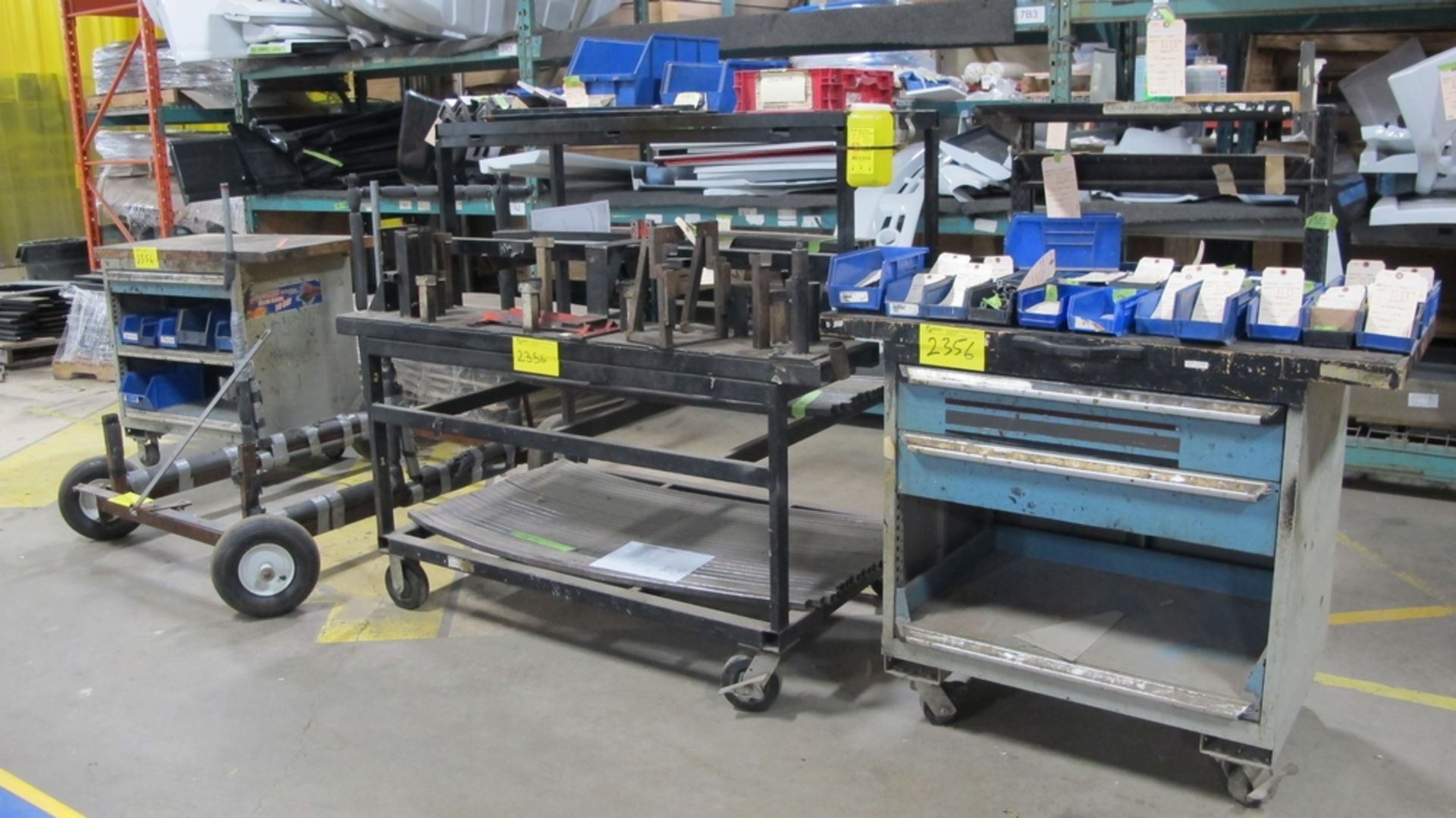 LOT OF 4 CARTS W/JIGS, TOOL BOXES, PARTS, ETC (100 SHIRLEY AVE KITCHENER) - Image 2 of 2