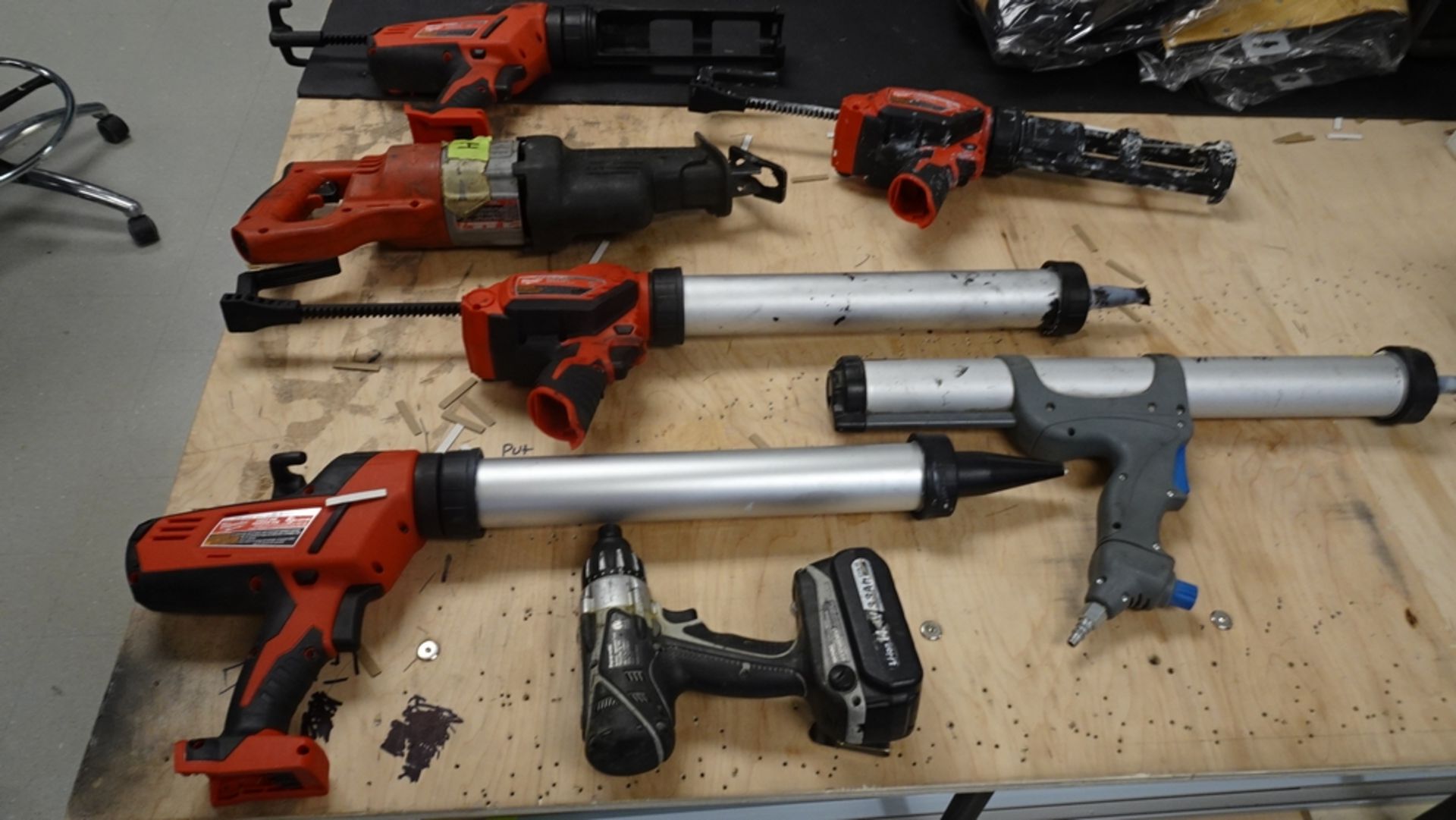 LOT ASST. HAND TOOLS, HOLE SAWS, HEATER, BESSEY CLAMPS, CAULKING GUNS, ETC. (REUTER) - Image 5 of 11