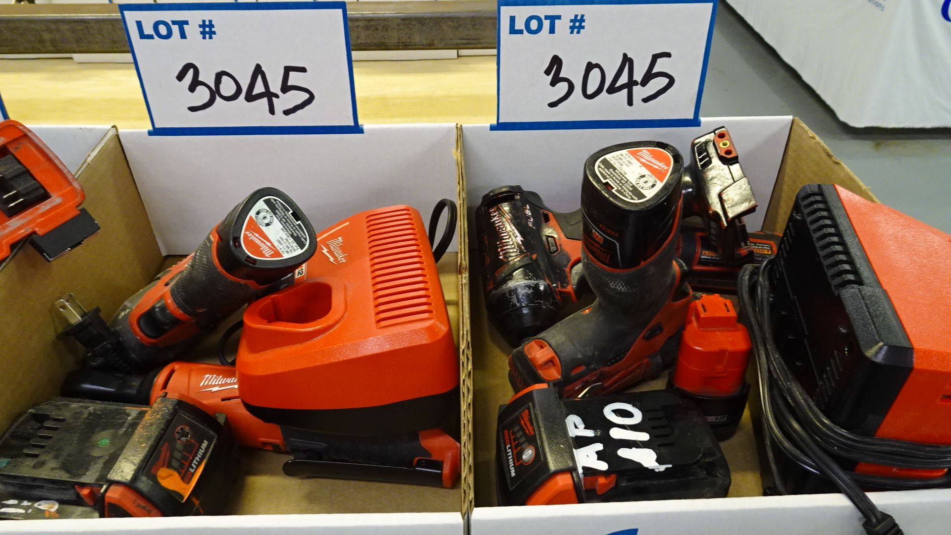 LOT ASST. MILWAUKEE 12V POWER TOOLS W/ BATTERIES AND CHARGERS (4 BOXES) (REUTER) - Image 3 of 3