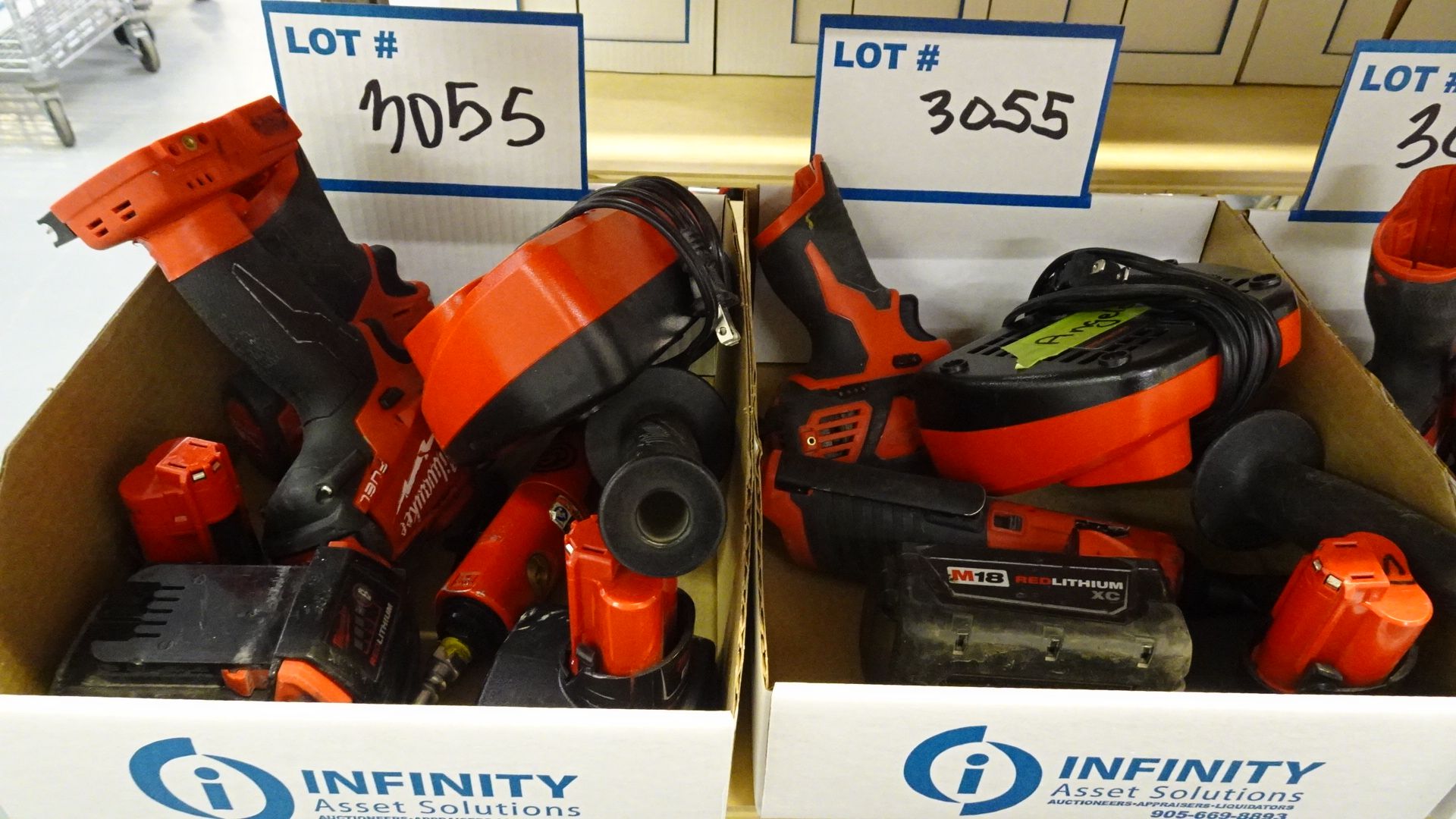 LOT ASST. MILWAUKEE 12V & 18V POWER TOOLS W/ BATTERIES AND CHARGERS (4 BOXES) (REUTER) - Image 2 of 3