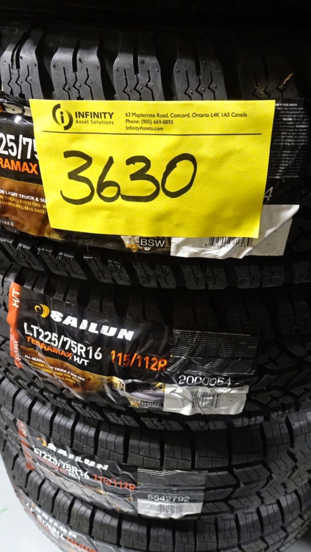 SAILUM LT225/75R16 TERRAMAX HT TIRES (NO RIMS) (REUTER)